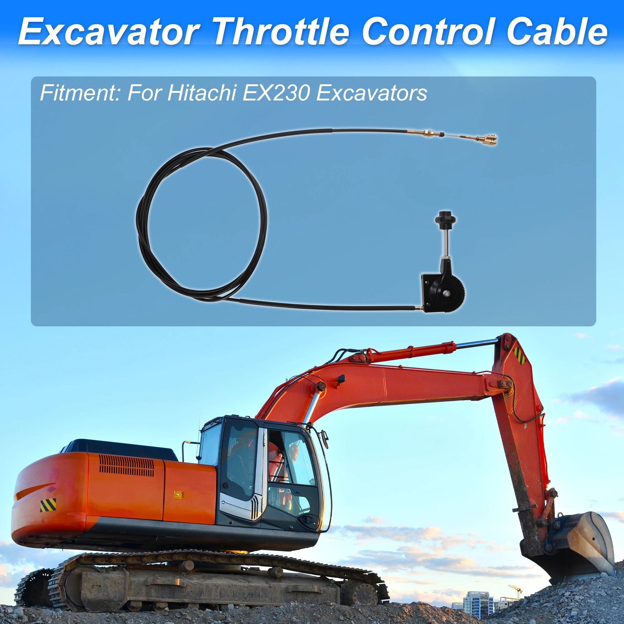 UXCELL Excavator Throttle Control Cable for Hitachi EX230 Excavators 5.5m 18ft 1 Set
UXCELL Excavator Throttle Control Cable for Hitachi EX230 Excavators 5.5m 18ft 1 Set