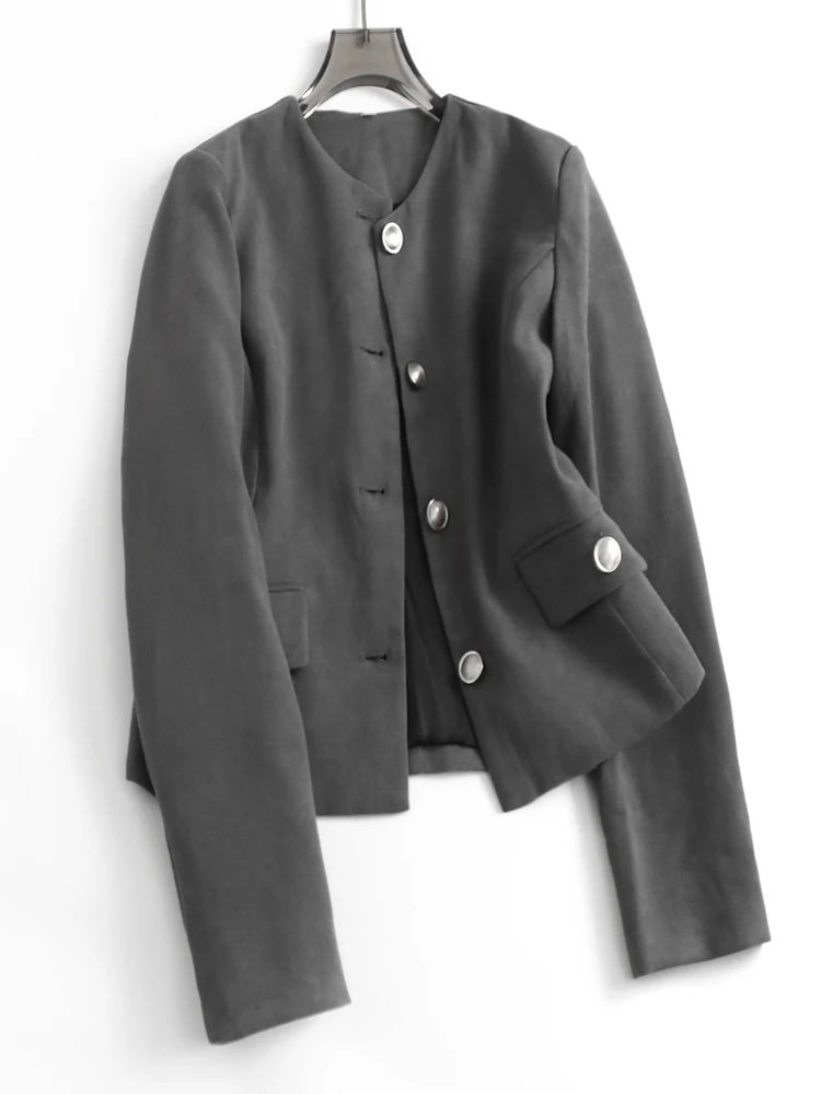 Slim Fit Short Sleeveless Women's Jacket Pure Color Metal Buckle Commute Style Autumn New Fashion Thin Outerwear G096
Slim Fit Short Sleeveless Women's Jacket Pure Color Metal Buckle Commute Style Autumn New Fashion Thin Outerwear G096