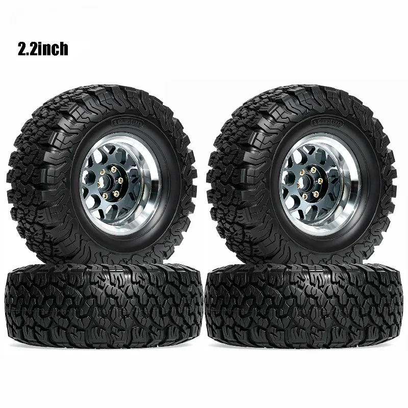 4Pcs 2.2" Aluminum Beadlock Wheels & Tires, RC Crawler Upgrade Parts for 1/10 SCX10 SCX10 II SCX10 III AXI03007 TRX4
4Pcs 2.2" Aluminum Beadlock Wheels & Tires, RC Crawler Upgrade Parts for 1/10 SCX10 SCX10 II SCX10 III AXI03007 TRX4