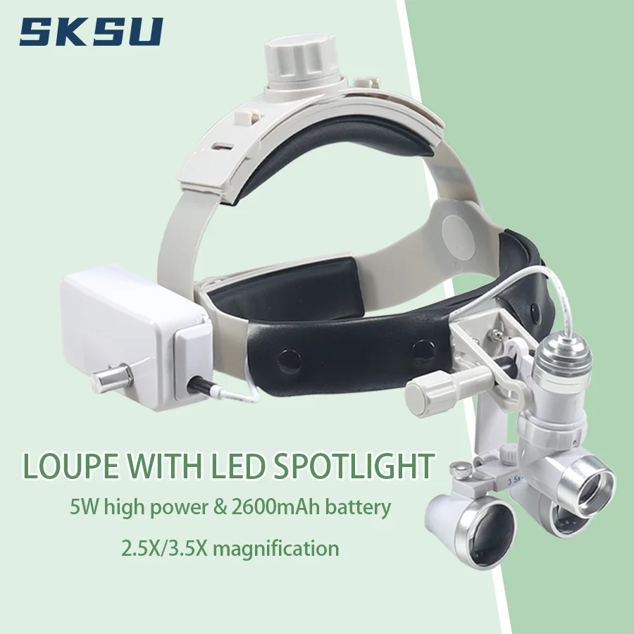 Dental Head-Mounted Binocular Magnifier with Adjustable Light Spot Size Lamp Dental Headlamp with Magnification for Precision Wo
Dental Head-Mounted Binocular Magnifier with Adjustable Light Spot Size Lamp Dental Headlamp with Magnification for Precision Wo