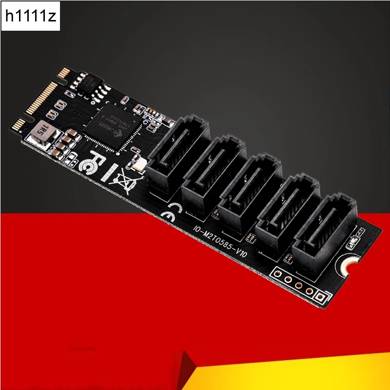 M.2 to SATA Adapter SATA Port Multiplier M.2 to 5 Ports SATA3 6Gb SSD Adapter SATAIII Cable Support UEFI PCIe Gen3x2 JMB585 Chip
M.2 to SATA Adapter SATA Port Multiplier M.2 to 5 Ports SATA3 6Gb SSD Adapter SATAIII Cable Support UEFI PCIe Gen3x2 JMB585 Chip