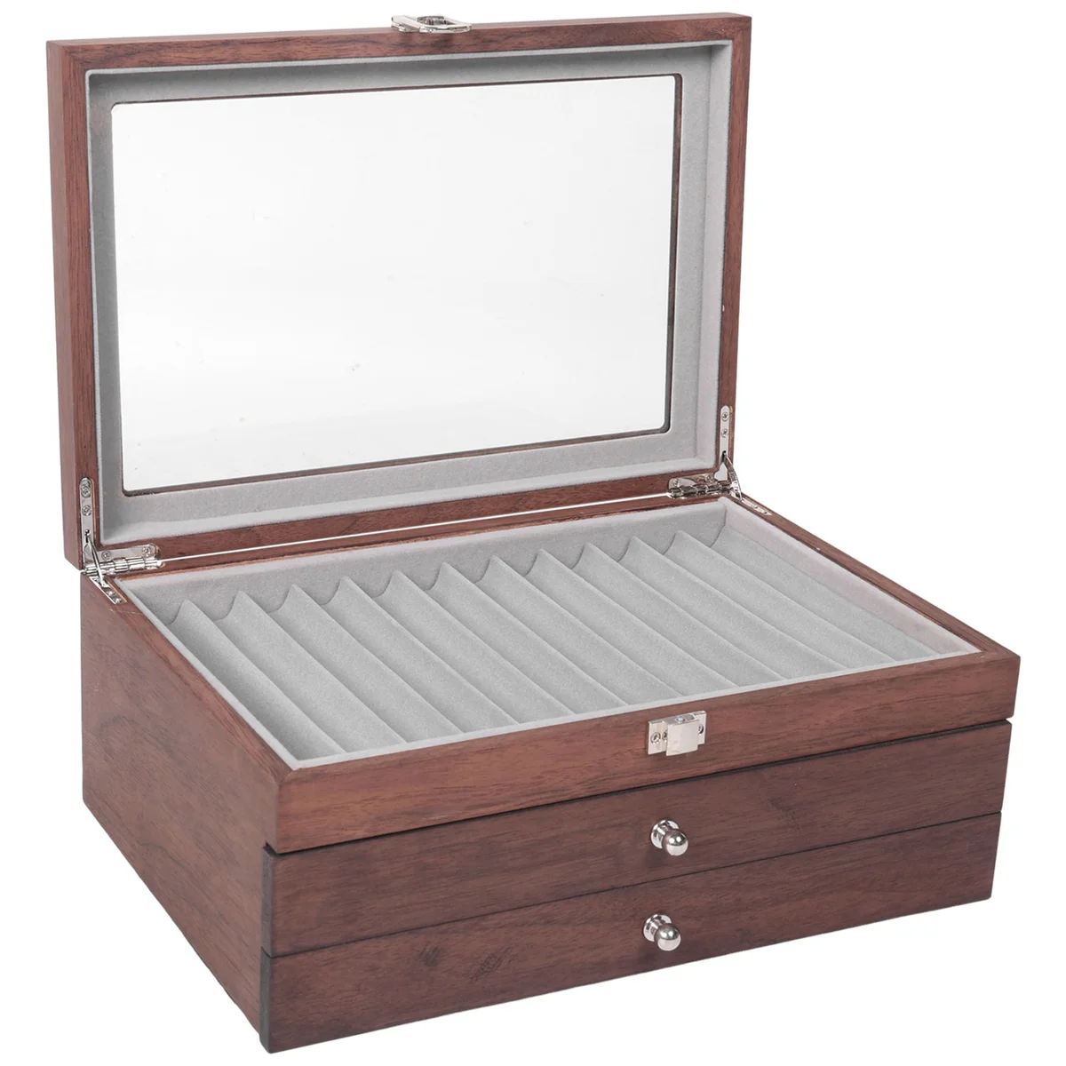 APB-34 Grid Walnut Pen Storage Case Luxury 3 Layer Pen Display Organizer Transparent Window Fountain Box Pen-Collection
APB-34 Grid Walnut Pen Storage Case Luxury 3 Layer Pen Display Organizer Transparent Window Fountain Box Pen-Collection