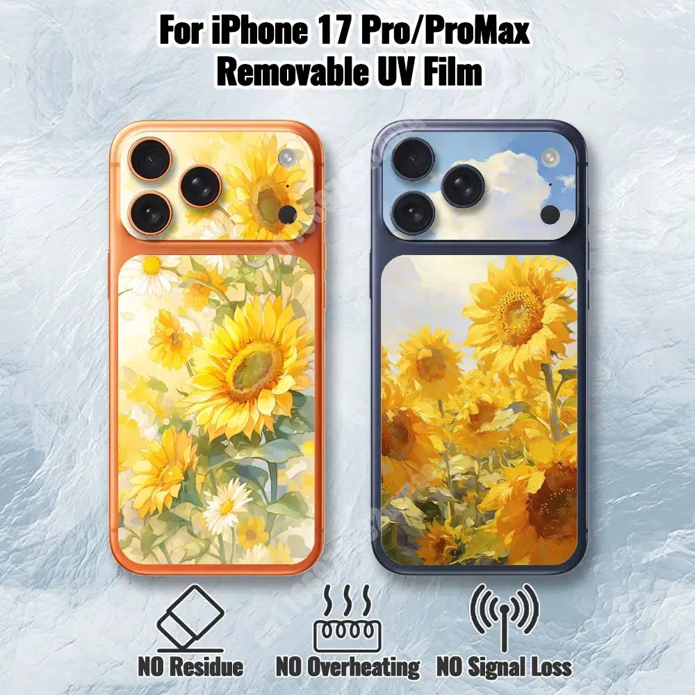 Красивая акварельная пленка с подсолнухами для задней крышки iPhone 17 Pro/17 Pro Max, съемная, с защитой от УФ-излучения
Красивая акварельная пленка с подсолнухами для задней крышки iPhone 17 Pro/17 Pro Max, съемная, с защитой от УФ-излучения