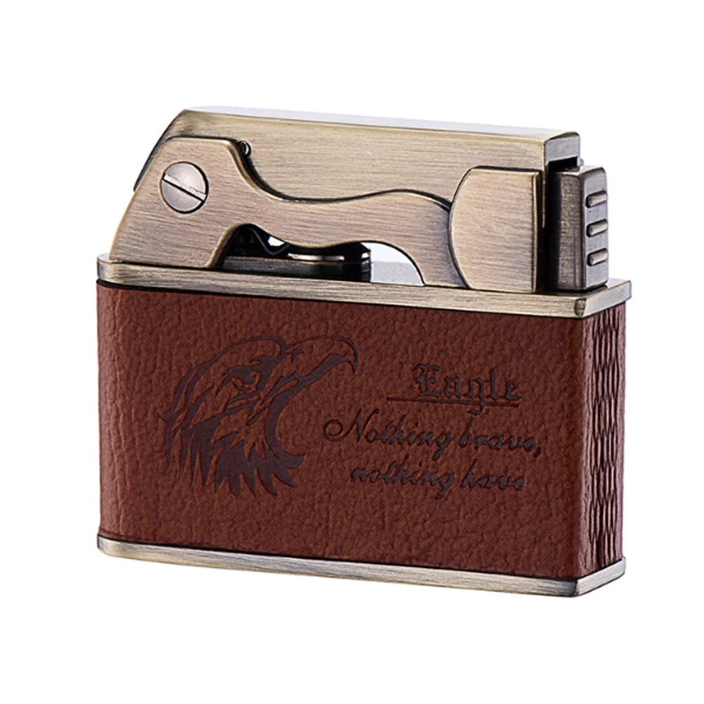 Creative Metal Windproof Kerosene Lighter Leather Grinding Wheel Flint Tobacco Lighters Men Smoker Gadget
Creative Metal Windproof Kerosene Lighter Leather Grinding Wheel Flint Tobacco Lighters Men Smoker Gadget