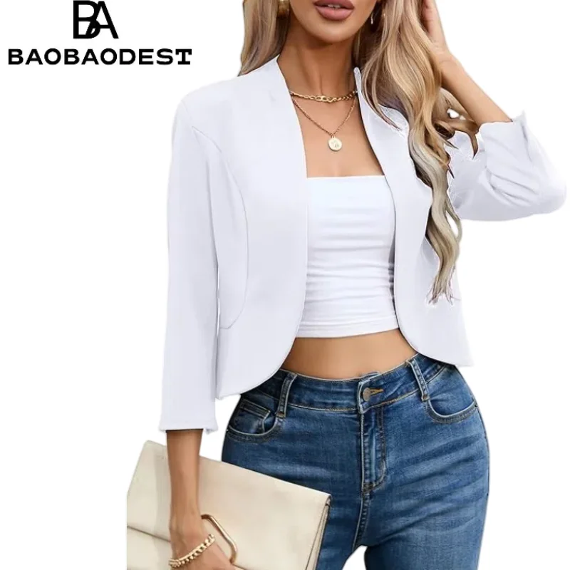 "Elegant Women's Custom Blazer Jacket - Casual Business 3/4 Sleeve Open Front Cardigan Shrug | Lightweight Office Work Coat
"Elegant Women's Custom Blazer Jacket - Casual Business 3/4 Sleeve Open Front Cardigan Shrug | Lightweight Office Work Coat