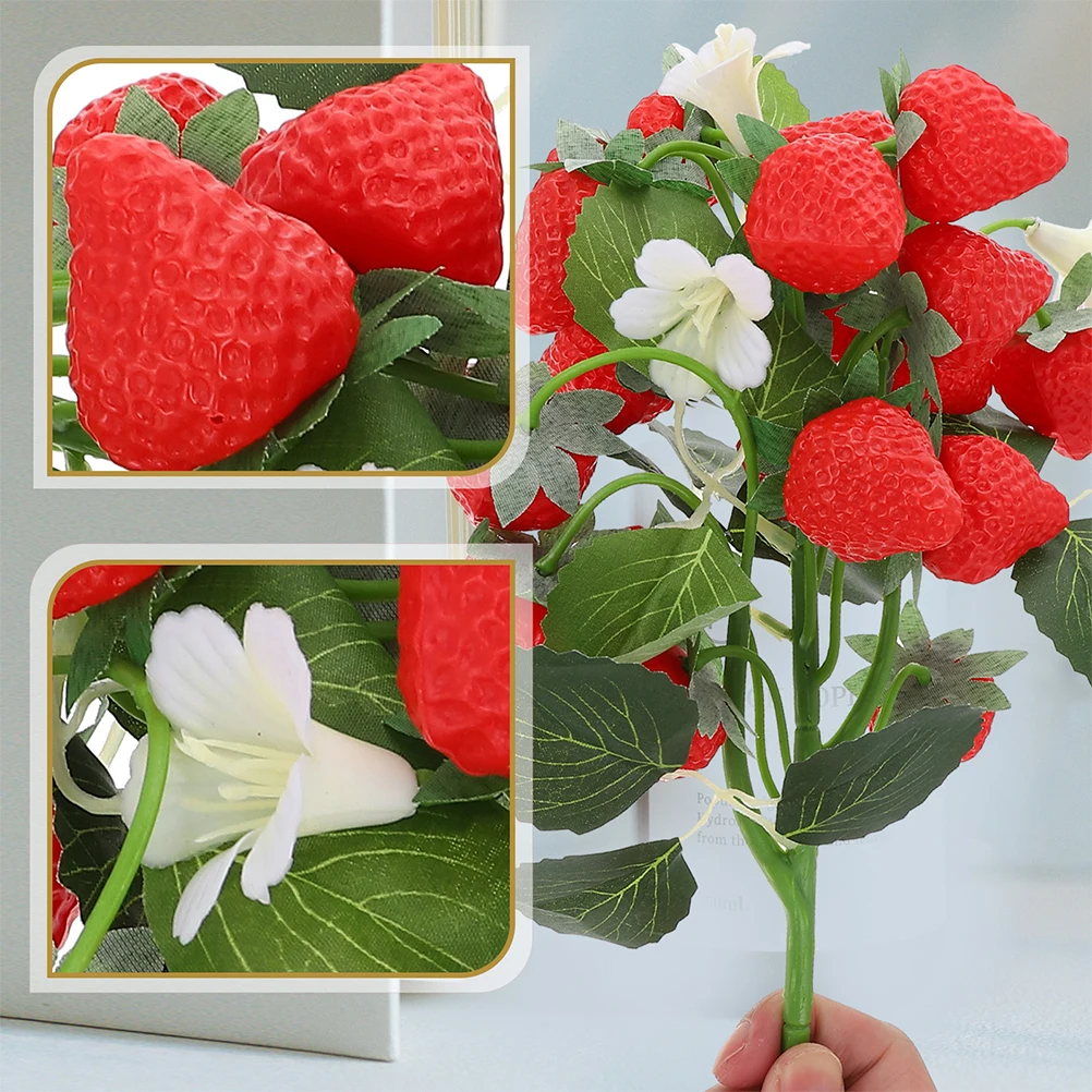 2 Pcs Simulation Strawberry Bouquet Artificial Fruit Faux Plants for Home Desk Office Decorative Item Lifelike PVC Material
2 Pcs Simulation Strawberry Bouquet Artificial Fruit Faux Plants for Home Desk Office Decorative Item Lifelike PVC Material