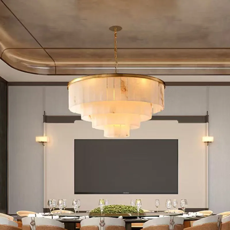 Nordic American Style Spanish Natural Marble Chandelier 2025 Adjustable Brass Pendant Lamp Ceiling Light for Cafe
Nordic American Style Spanish Natural Marble Chandelier 2025 Adjustable Brass Pendant Lamp Ceiling Light for Cafe
