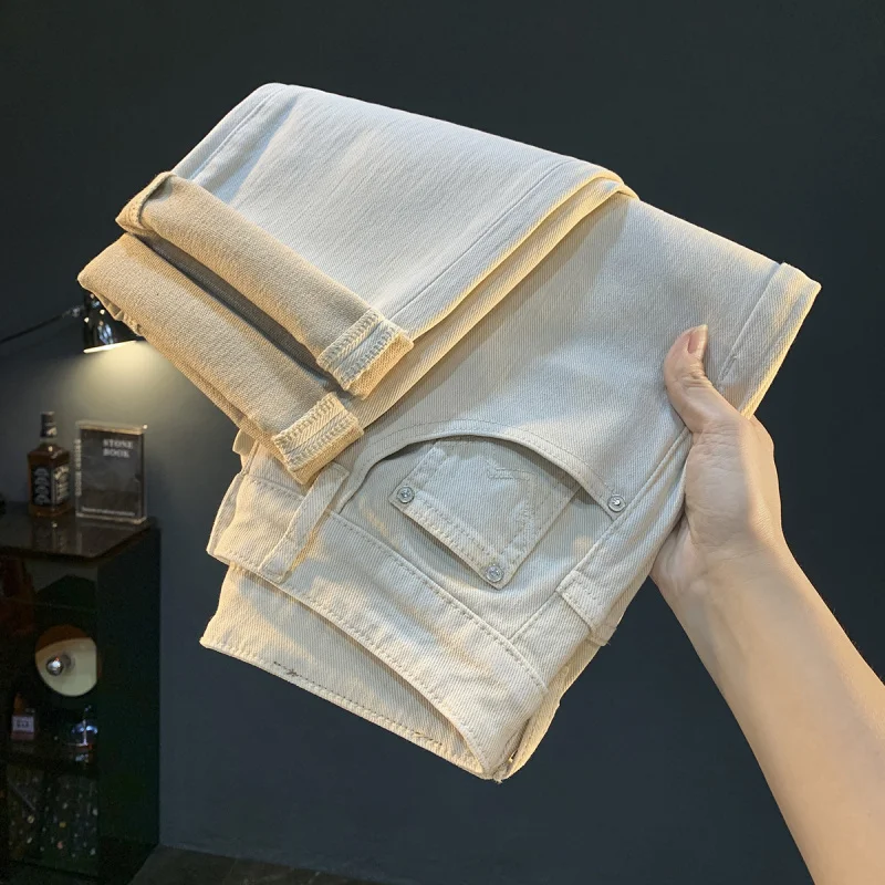 Rice apricot loose straight leg jeans , large size casual and simple, 2025 autumn trend versatile pants men elastic
Rice apricot loose straight leg jeans , large size casual and simple, 2025 autumn trend versatile pants men elastic