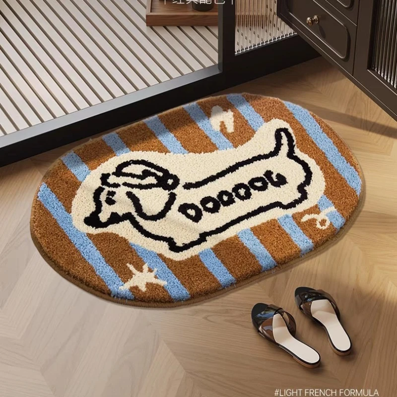 Cartoon Striped Oval Bathroom Absorbent Floor Mat, Quick-drying Velvet Door Mats, Anti-slip Bathroom Entrance Floor Mat Carpet
Cartoon Striped Oval Bathroom Absorbent Floor Mat, Quick-drying Velvet Door Mats, Anti-slip Bathroom Entrance Floor Mat Carpet