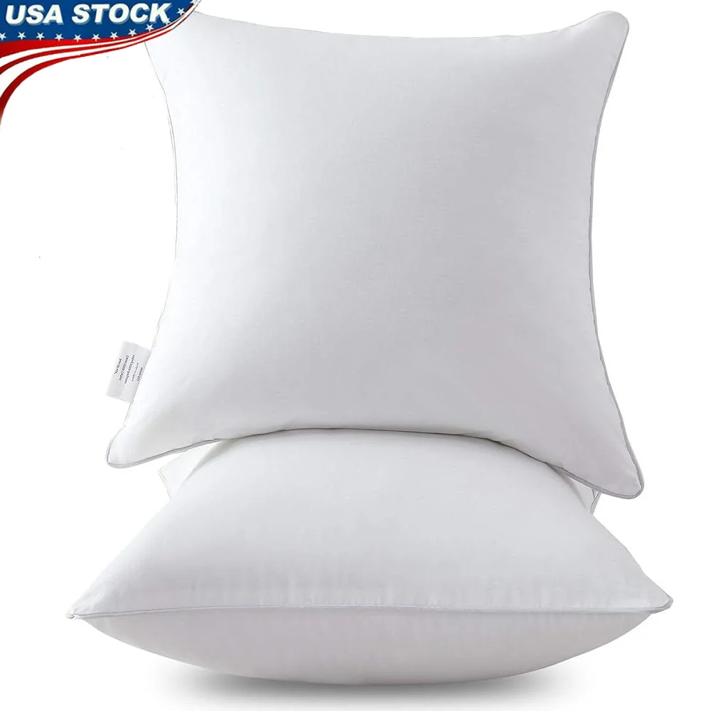 22x22 Pillow Inserts Set of 2 Cotton Cover Plush Cushion Sofa Bed Chair Multiuse Comfort
22x22 Pillow Inserts Set of 2 Cotton Cover Plush Cushion Sofa Bed Chair Multiuse Comfort