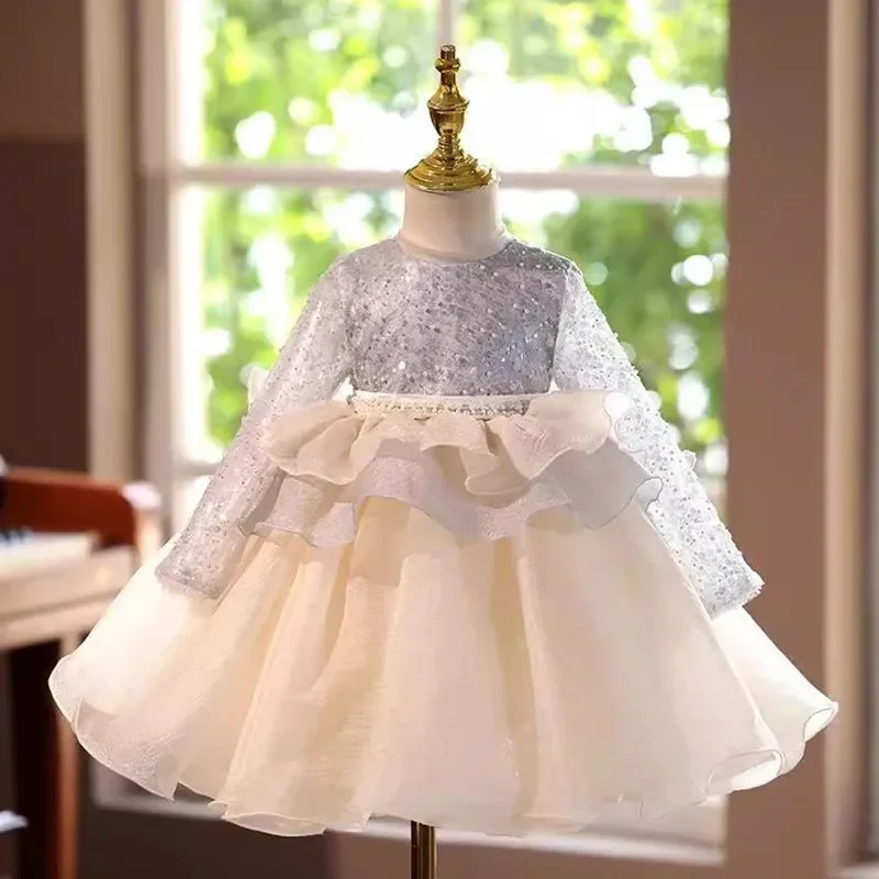 New Children's Sequins Evening Gown Host Piano Performance Wedding Birthday Party Girls Dress A4354 Vestidos Bridesmaid Dresses
New Children's Sequins Evening Gown Host Piano Performance Wedding Birthday Party Girls Dress A4354 Vestidos Bridesmaid Dresses