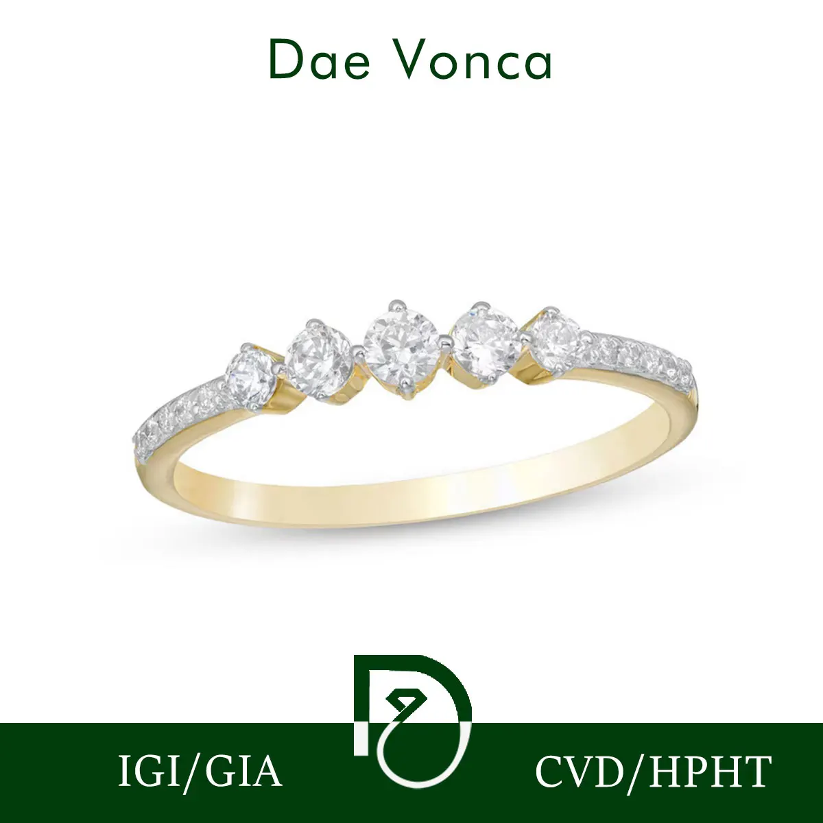 Round Cut Lab Grown Diamond Ring 14K Yellow Gold Graduated Five Stone Anniversary Band Half Eternity Band Diamond Ring For Wife
Round Cut Lab Grown Diamond Ring 14K Yellow Gold Graduated Five Stone Anniversary Band Half Eternity Band Diamond Ring For Wife