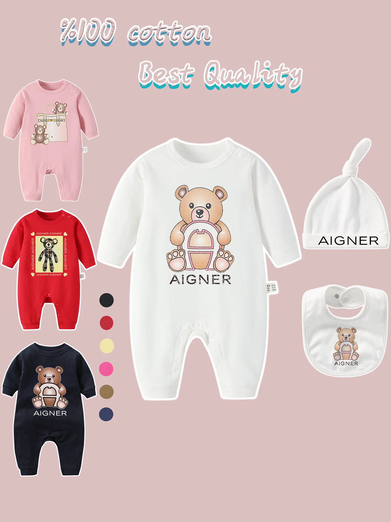 Cute Bear Rompers Newborns Clothes Autumn 2025 New Cartoon Print Bib scarf Hat Sets Long sleeves Warm Toddler Baby Girl Jumpsuit
Cute Bear Rompers Newborns Clothes Autumn 2025 New Cartoon Print Bib scarf Hat Sets Long sleeves Warm Toddler Baby Girl Jumpsuit