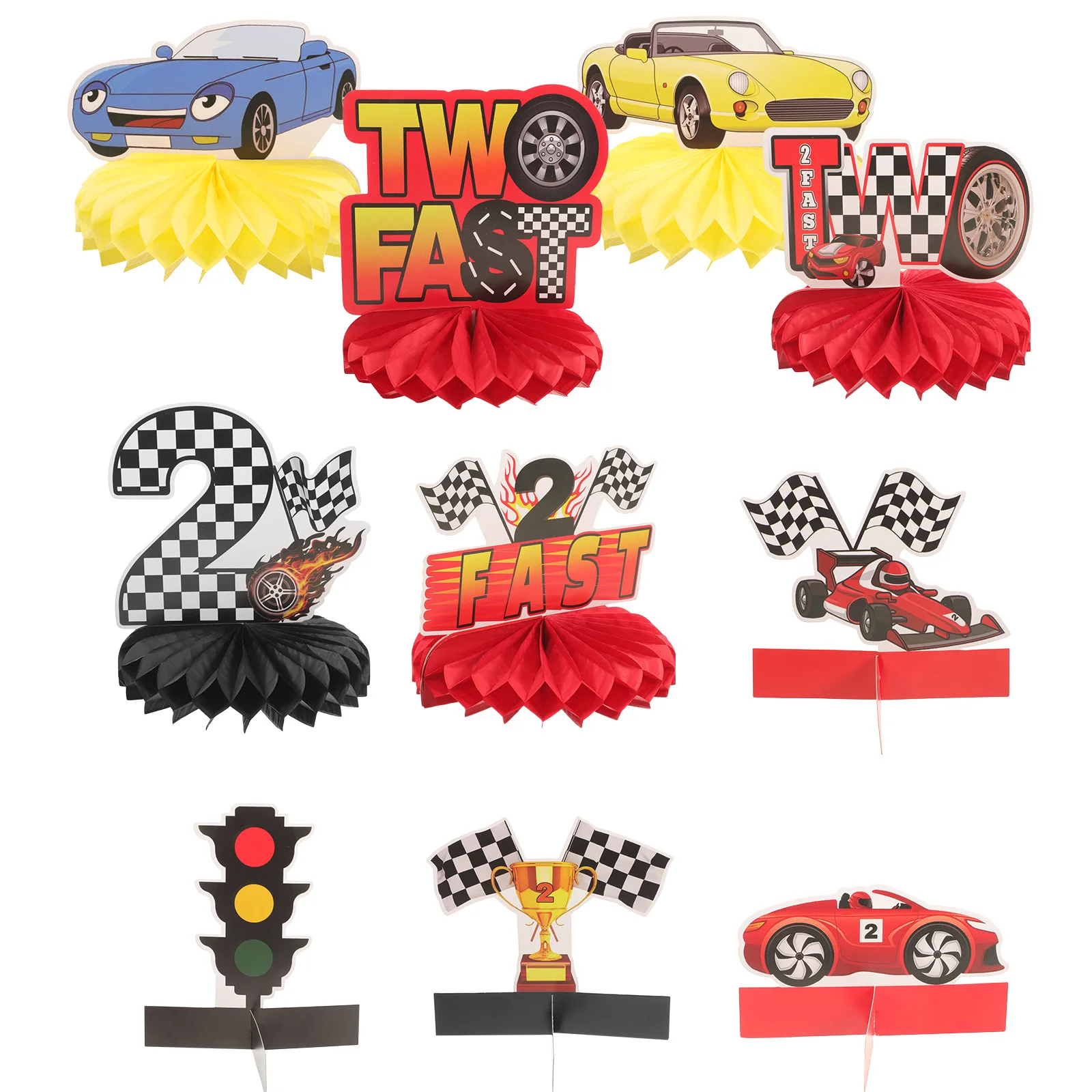 10 Pcs Honeycomb Racing Party Decorations Paper Car Birthday Table Decors Race Ornaments Centerpiece
10 Pcs Honeycomb Racing Party Decorations Paper Car Birthday Table Decors Race Ornaments Centerpiece