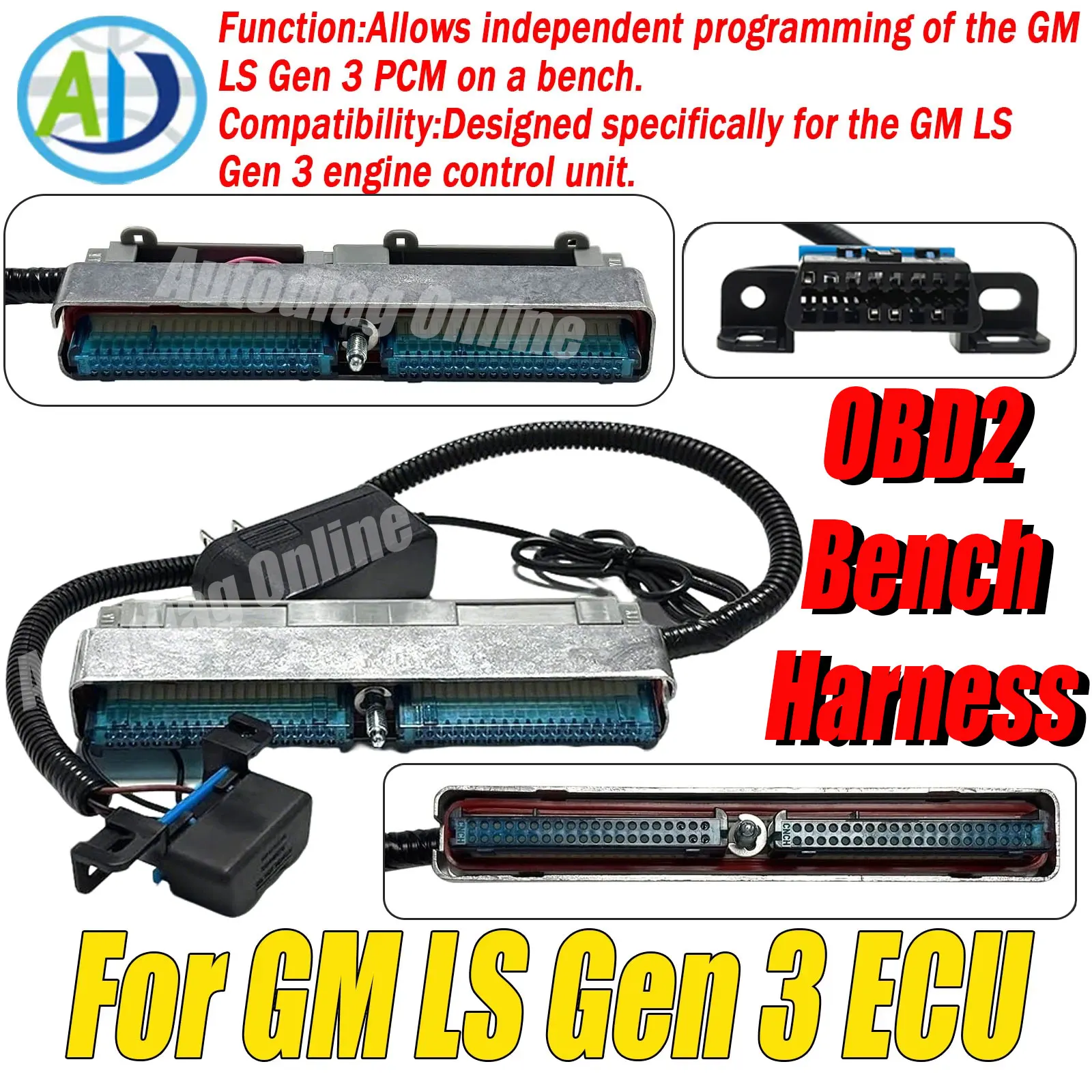 Жгут проводов OBD2 для GM Chevy LS Gen3 с кабелем питания, жгут проводов для программирования двигателя ECM, кабель-адаптер OBDII
Жгут проводов OBD2 для GM Chevy LS Gen3 с кабелем питания, жгут проводов для программирования двигателя ECM, кабель-адаптер OBDII