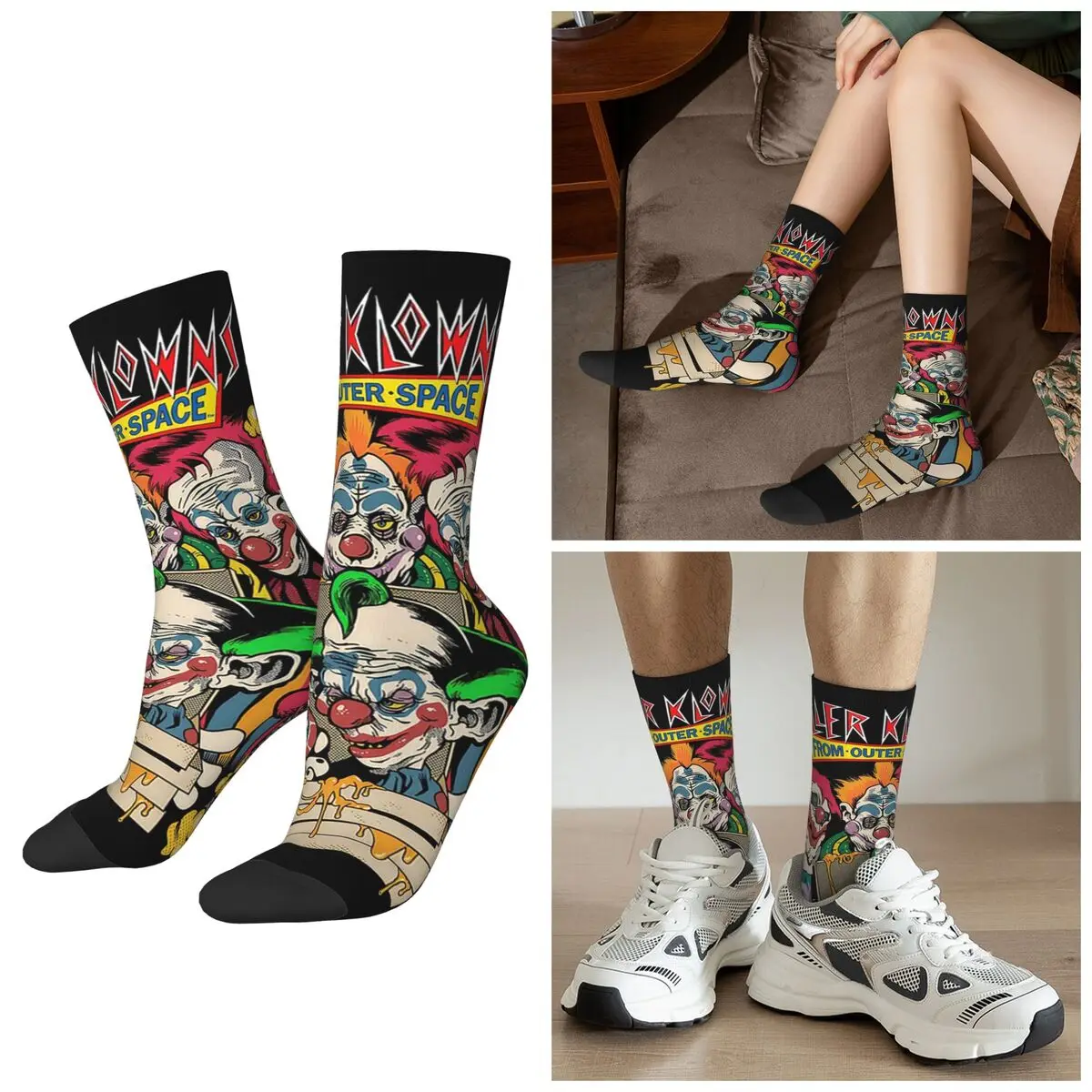 Всесезонные носки с клоунами-убийцами из космоса, спортивные носки средней длины в стиле Харадзюку, хип-хоп гольфы для мужчин и женщин
Всесезонные носки с клоунами-убийцами из космоса, спортивные носки средней длины в стиле Харадзюку, хип-хоп гольфы для мужчин и женщин