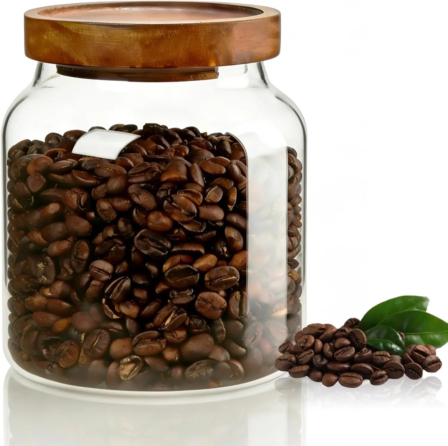 1PC Glass Storage Jars with Airtight Lids, 64 fl oz (1900ml) coffee container with Wooden Lid, Glass Pantry Canister for Bean
1PC Glass Storage Jars with Airtight Lids, 64 fl oz (1900ml) coffee container with Wooden Lid, Glass Pantry Canister for Bean