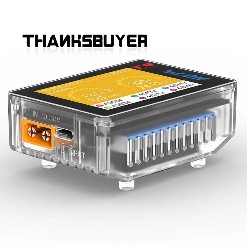 HOTA T6 1-6S 300W 15A Smart Charger Battery Balance Charger w/ 2.4" Display for PD QC Fast Charging
HOTA T6 1-6S 300W 15A Smart Charger Battery Balance Charger w/ 2.4" Display for PD QC Fast Charging