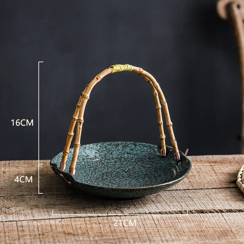 Creative Hand-held Basket Ceramic Plate Hotel Special Food Dish Fruit Display Plate Household Decorative Ceramic Tray
Creative Hand-held Basket Ceramic Plate Hotel Special Food Dish Fruit Display Plate Household Decorative Ceramic Tray