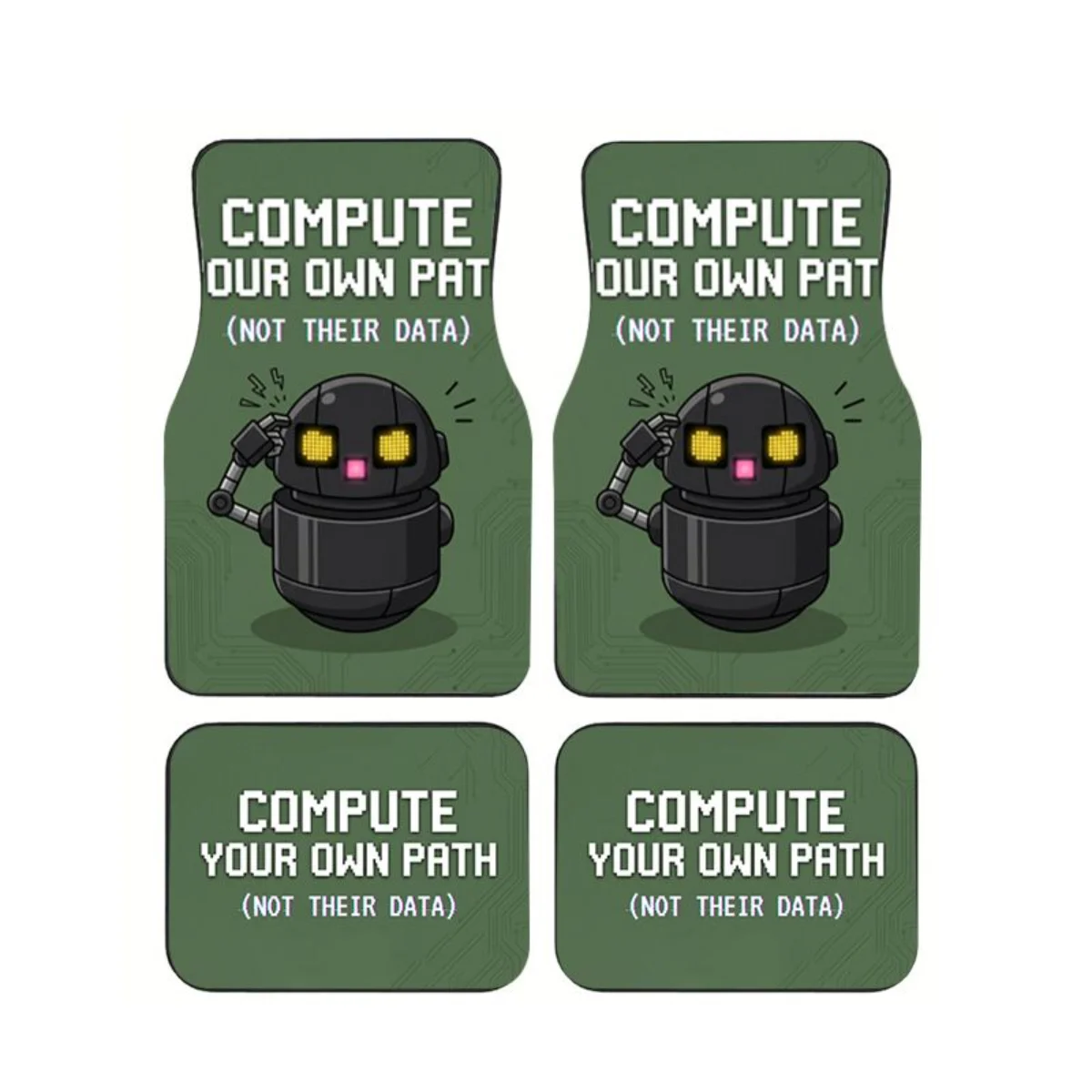 4Pcs Robot Pattern Car Floor Mats Tech Humor Anti-Slip Dirt-Resistant Auto Carpets Set Interior Accessories For Car SUV Truck
4Pcs Robot Pattern Car Floor Mats Tech Humor Anti-Slip Dirt-Resistant Auto Carpets Set Interior Accessories For Car SUV Truck