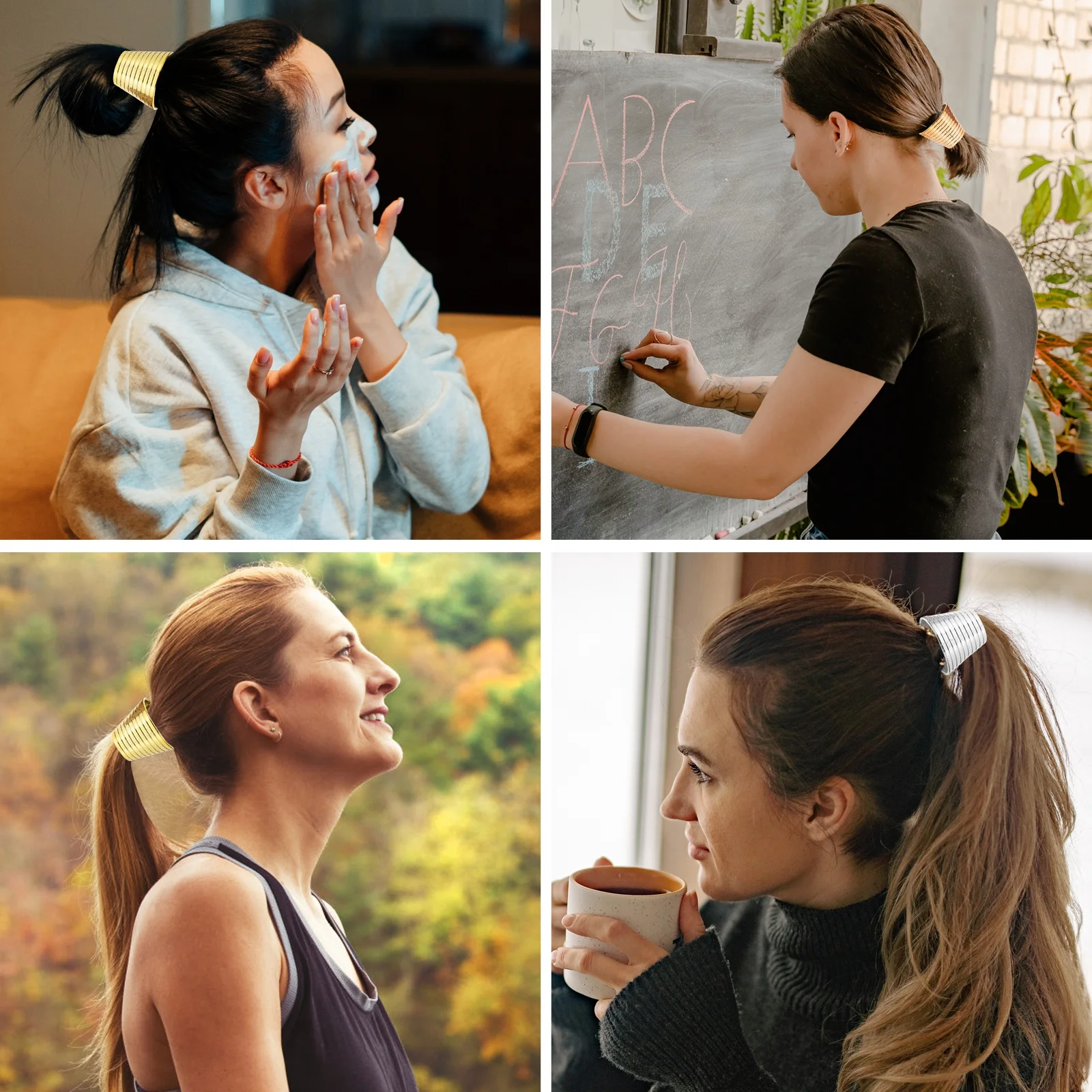 4Pcs Ponytail Holder Hair Clips Long-Lasting Buckles Easy Use Hair Styling Tool for Women Daily Outing Shopping Party
4Pcs Ponytail Holder Hair Clips Long-Lasting Buckles Easy Use Hair Styling Tool for Women Daily Outing Shopping Party