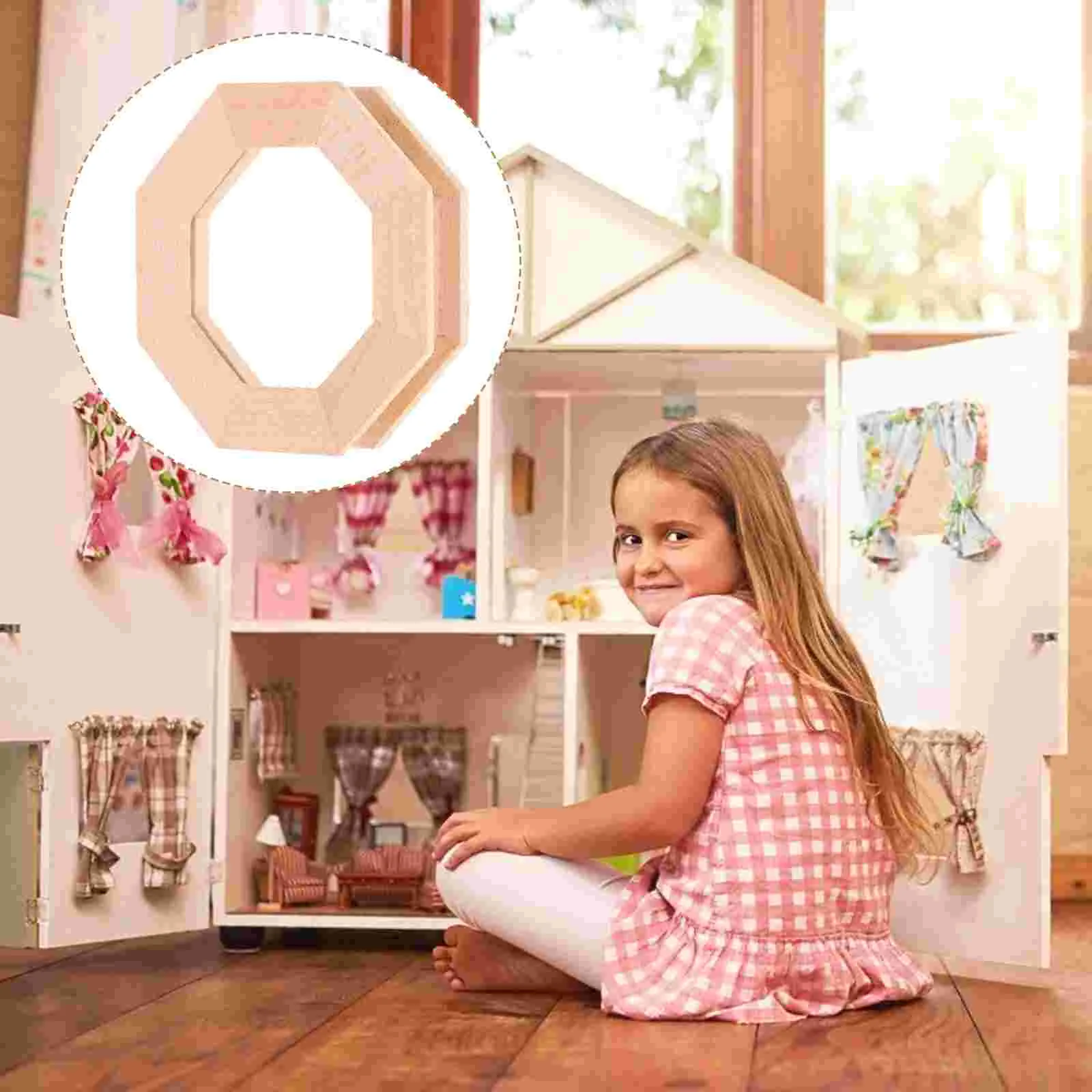 Dollhouse Window Frame DIY Accessories Mini Ornament Wood Landscape Miniature Wooden Furniture
Dollhouse Window Frame DIY Accessories Mini Ornament Wood Landscape Miniature Wooden Furniture