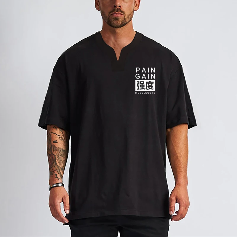 New Summer Men Fitness Workout Oversized Running V-neck T-shirt Gym Cotton Short Sleeve Male Bodybuilding Sport Tee Shirt Tops
New Summer Men Fitness Workout Oversized Running V-neck T-shirt Gym Cotton Short Sleeve Male Bodybuilding Sport Tee Shirt Tops