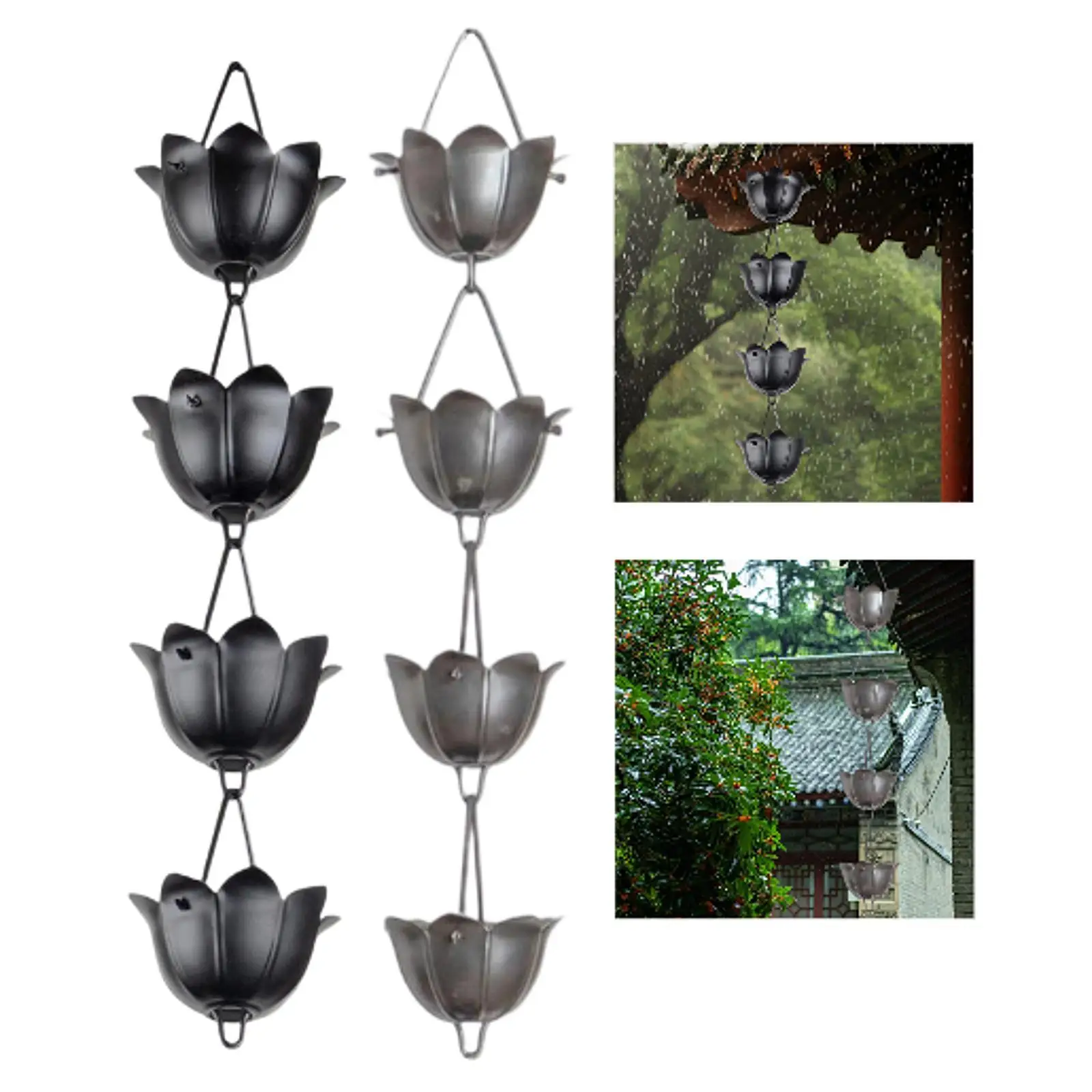 Lotus Rain Chain for Gutters Functional Replacement Downspout Rainwater Catcher Chain for Outdoor Awnings Sheds Yard Gazebos
Lotus Rain Chain for Gutters Functional Replacement Downspout Rainwater Catcher Chain for Outdoor Awnings Sheds Yard Gazebos
