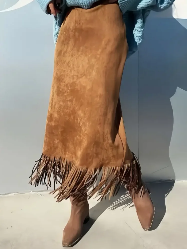 Women's Vintage Fringed Skirt for Spring, Autumn, and Winter, Stylish and Trendy, Suitable for Going Out, Dates, Holiday Gatherings, and Everyday Wear
Women's Vintage Fringed Skirt for Spring, Autumn, and Winter, Stylish and Trendy, Suitable for Going Out, Dates, Holiday Gatherings, and Everyday Wear