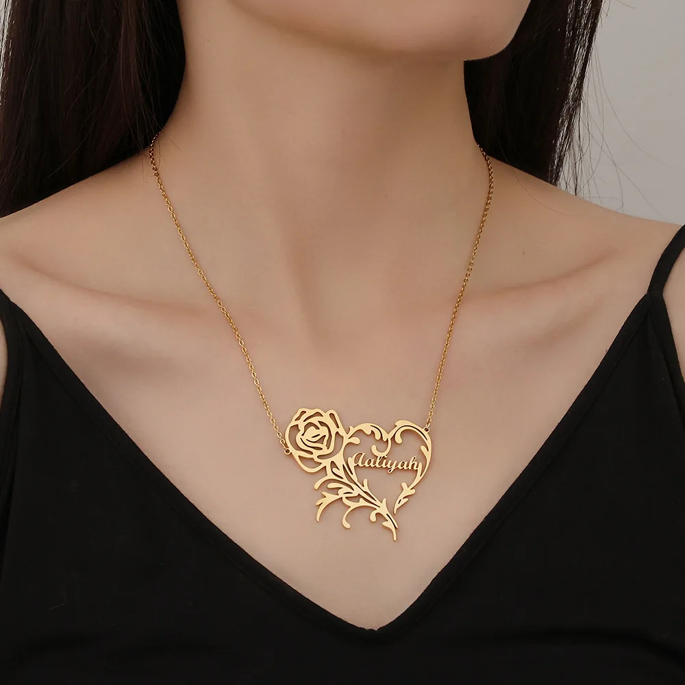 Custom Name Stainless Steel Necklace Personalized Crown Pendant For Women Love Rose Jewelry Gifts Drop shipping
Custom Name Stainless Steel Necklace Personalized Crown Pendant For Women Love Rose Jewelry Gifts Drop shipping