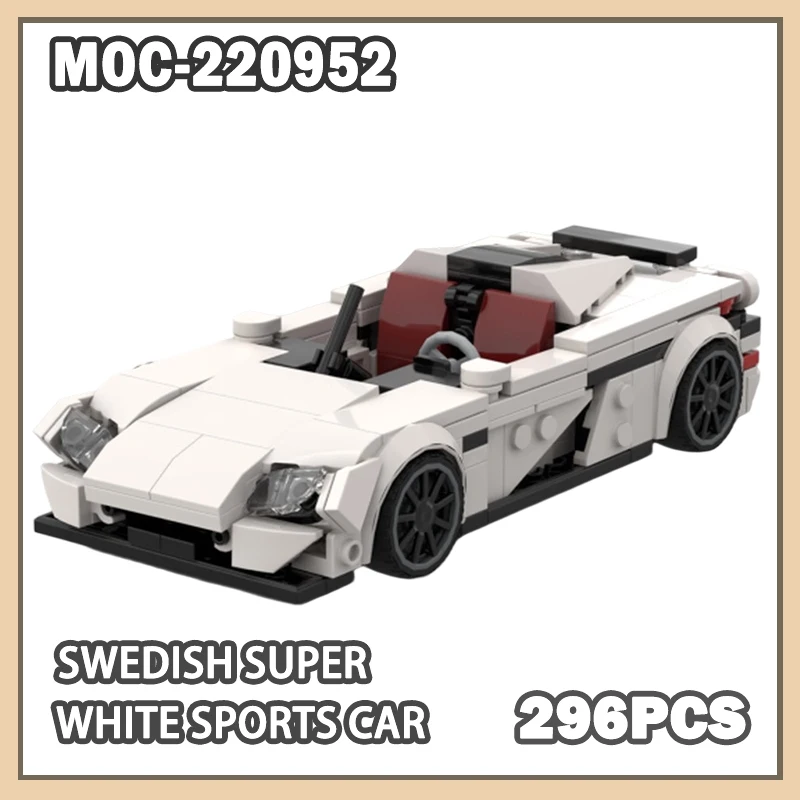 MOC-220952 Speed Champions Swedish Super White Sports Car Building Blocks To Assemble Classic Racing Models BOYS Gifts 296PCS
MOC-220952 Speed Champions Swedish Super White Sports Car Building Blocks To Assemble Classic Racing Models BOYS Gifts 296PCS