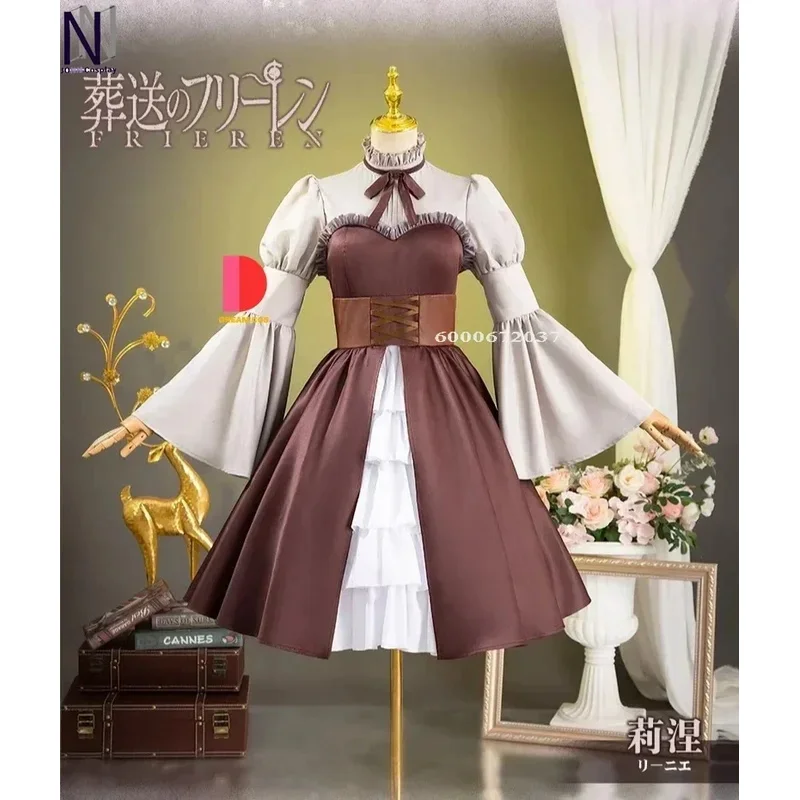 Anime Frieren Beyond Journey's End Linie Cosplay Costume Dress Gothic Lolita Demon Headwear Outfit Halloween Party Women Fashion
Anime Frieren Beyond Journey's End Linie Cosplay Costume Dress Gothic Lolita Demon Headwear Outfit Halloween Party Women Fashion