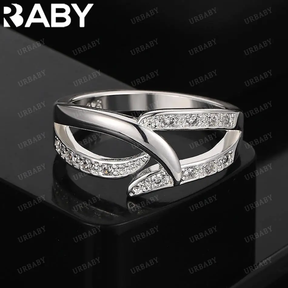 URBABY 925 Sterling Silver Simple Line Zircon Wedding Ring For Women Grace Jewelry Trend Fashionable Birthday Party Gifts
URBABY 925 Sterling Silver Simple Line Zircon Wedding Ring For Women Grace Jewelry Trend Fashionable Birthday Party Gifts