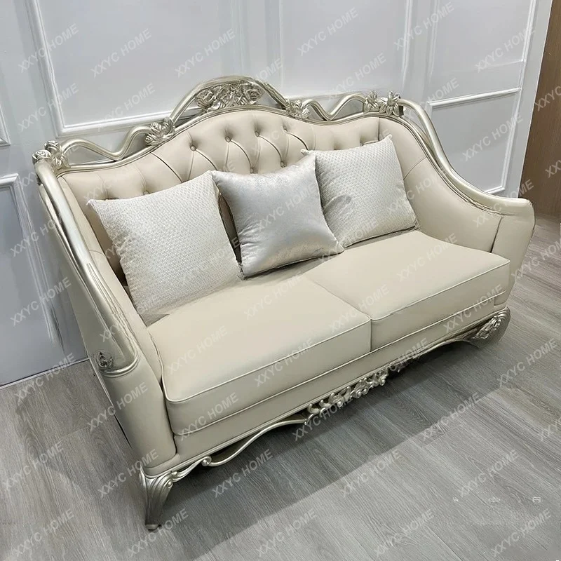 light luxury, carved palace high-end solid wood three-person sofa, princess living room combination
light luxury, carved palace high-end solid wood three-person sofa, princess living room combination