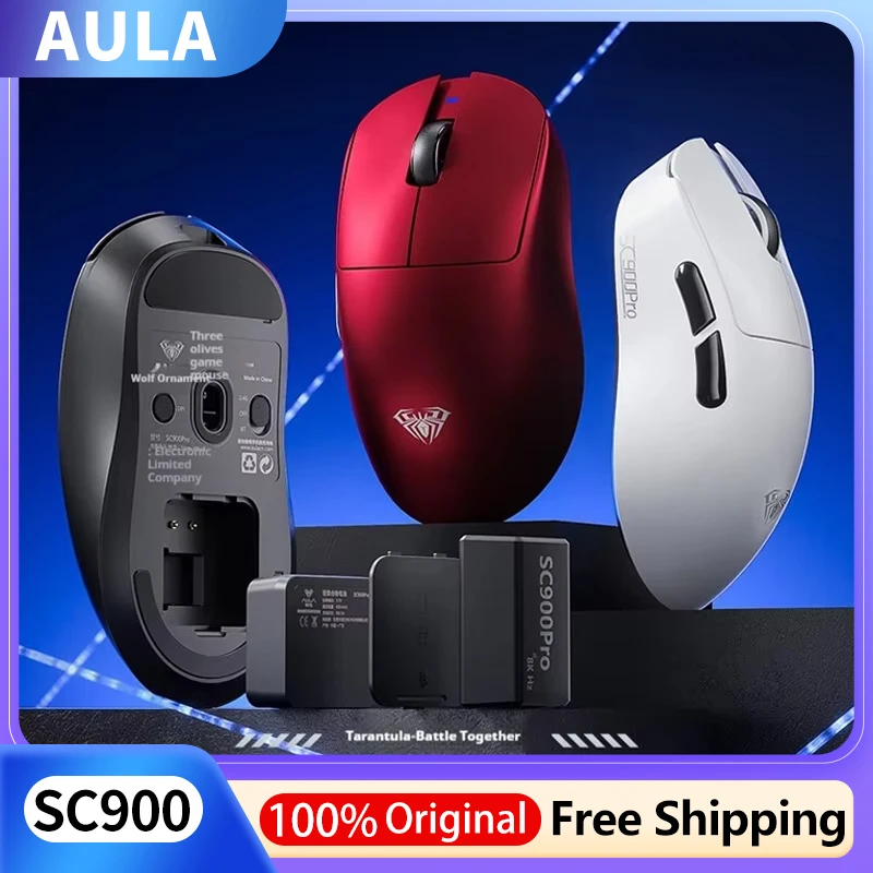 AULA SC900 Pro Max беспроводной киберспортивный Mosue PAW3950/3395 8K трехрежимный BT 2,4G сменный аккумулятор геймер ПК игровые аксессуары
AULA SC900 Pro Max беспроводной киберспортивный Mosue PAW3950/3395 8K трехрежимный BT 2,4G сменный аккумулятор геймер ПК игровые аксессуары