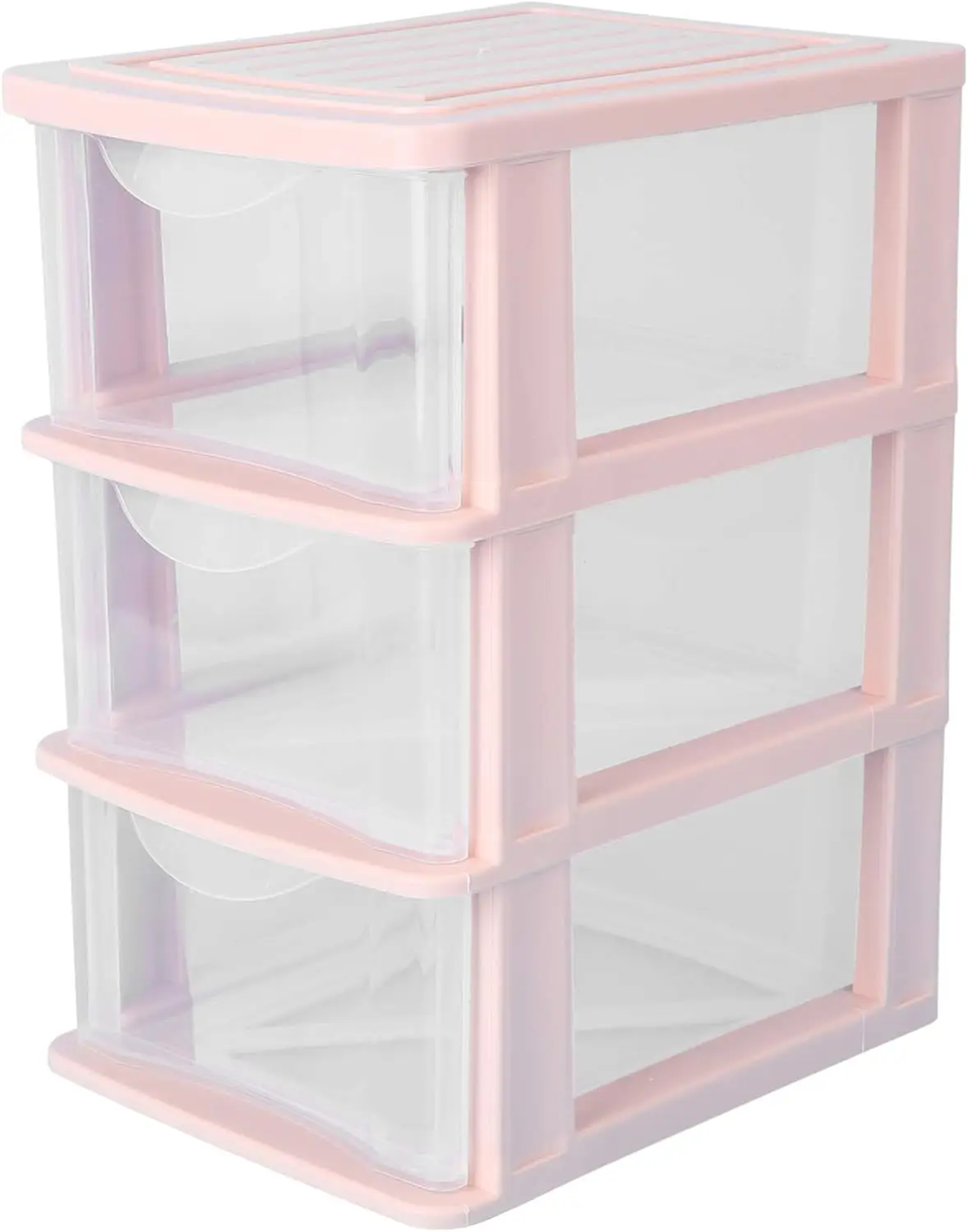 Pink Plastic Storage Drawers 3-Layer Clear Drawer Organizer Box for Desktop Makeup and Stationery
Pink Plastic Storage Drawers 3-Layer Clear Drawer Organizer Box for Desktop Makeup and Stationery
