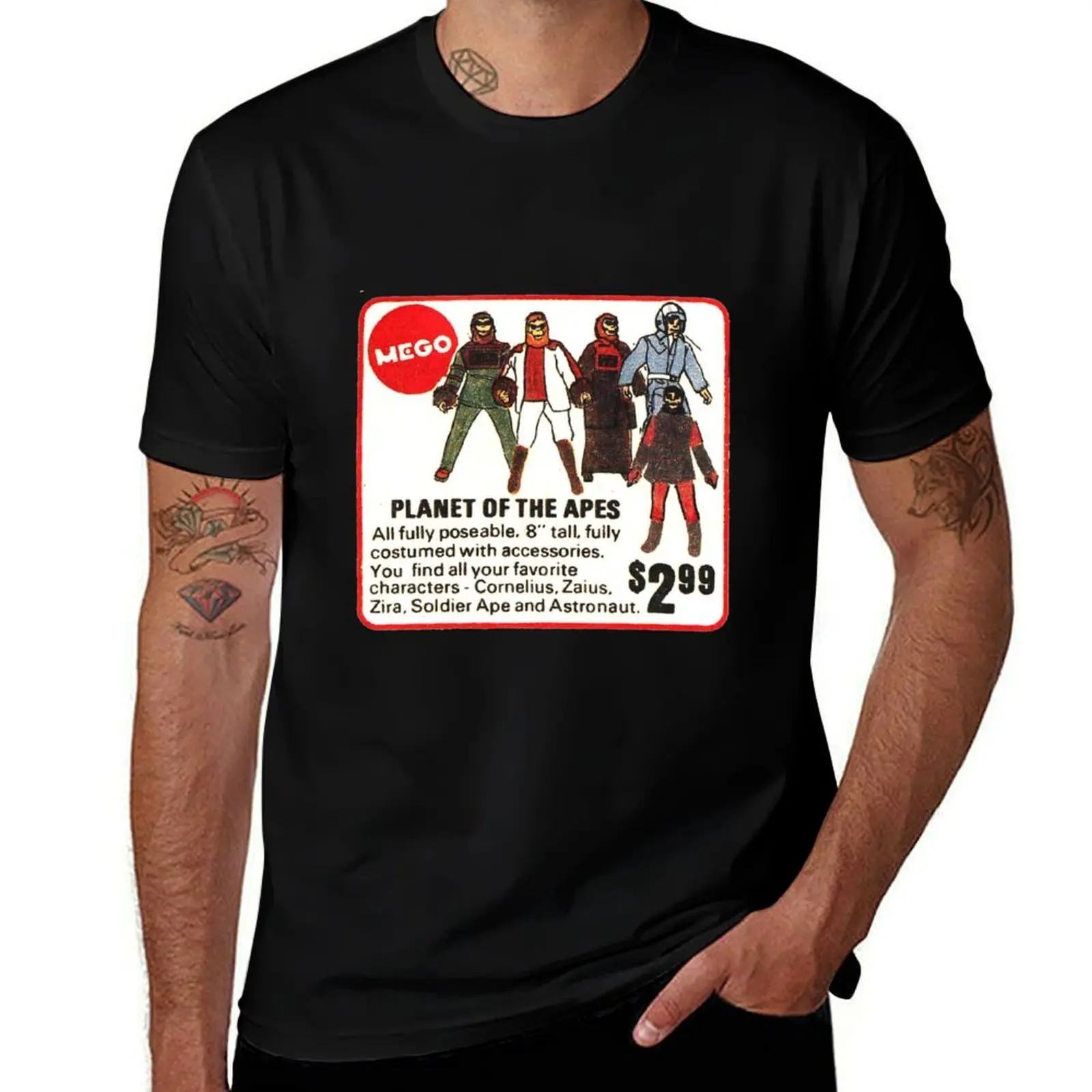 Mego Planet of the Apes Action Figures T-Shirt Lightweight Print T-Shirt
Mego Planet of the Apes Action Figures T-Shirt Lightweight Print T-Shirt
