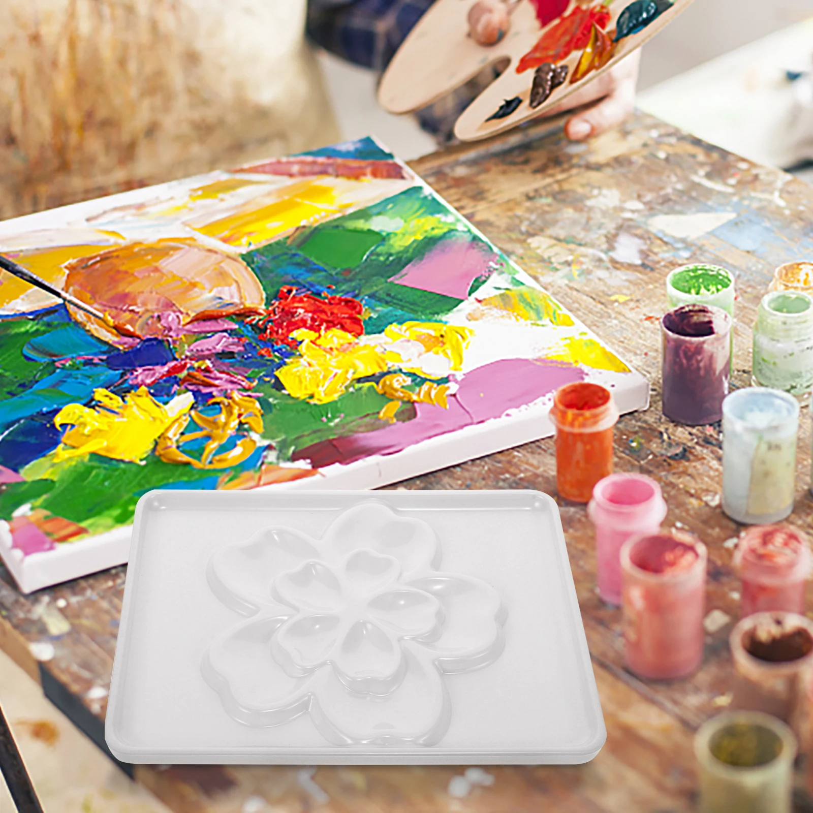 Palette Painting Mixing Multi-compartment Watercolor Round Plate Tray Plastic Artist Colour
Palette Painting Mixing Multi-compartment Watercolor Round Plate Tray Plastic Artist Colour