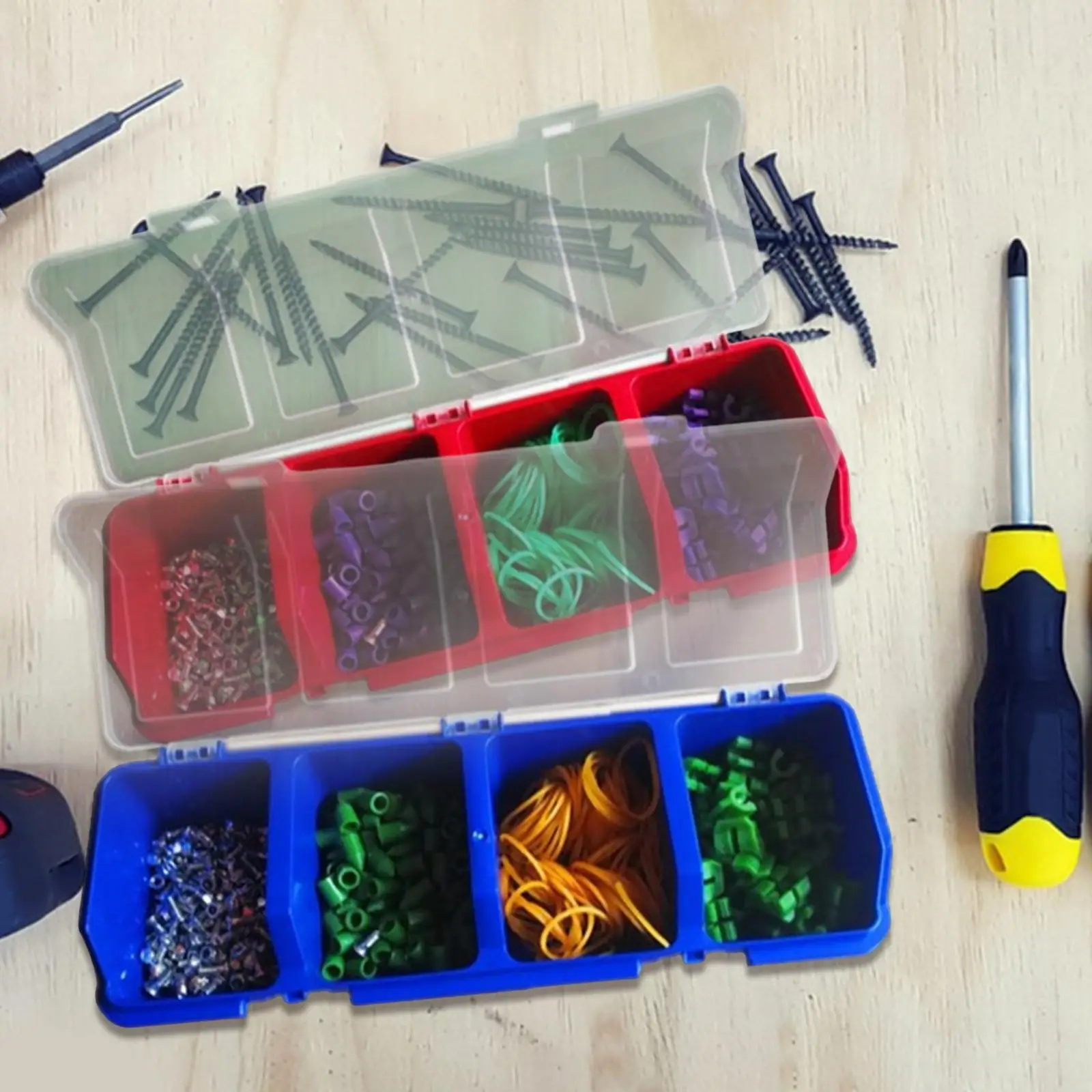 2x Screw Organizer Storage Bins Containers with Lid Divider Compartments for Garage
2x Screw Organizer Storage Bins Containers with Lid Divider Compartments for Garage