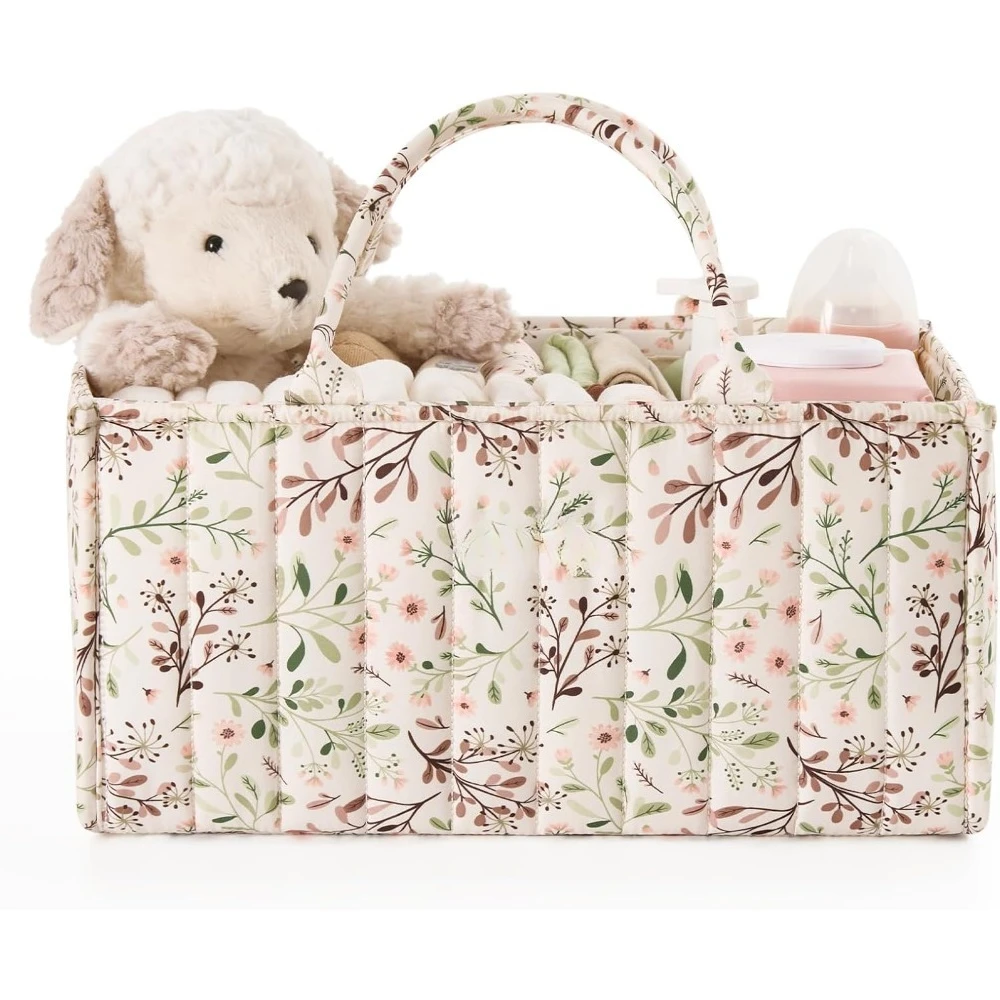 Floral Portable Diaper Caddy Organizer with Removable Divider Storage Diaper for Baby Wipes Newborn Essentials Must Haves
Floral Portable Diaper Caddy Organizer with Removable Divider Storage Diaper for Baby Wipes Newborn Essentials Must Haves