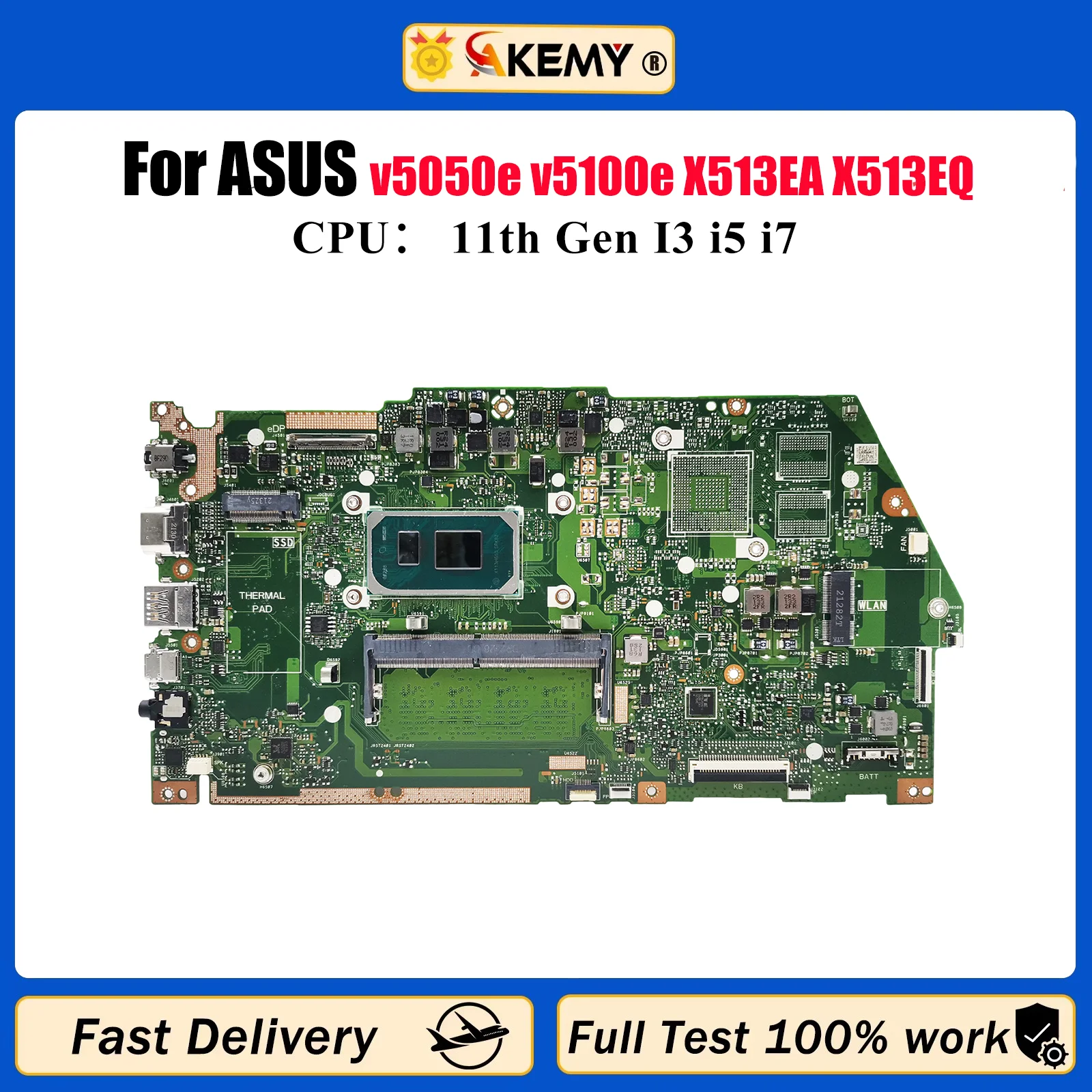 X513EA Материнская плата для ноутбука ASUS VivoBook X513E v5050e v5100e X513EA X513EQ X513EP Материнская плата для ноутбука 11-го поколения I3 i5 i7 
X513EA Материнская плата для ноутбука ASUS VivoBook X513E v5050e v5100e X513EA X513EQ X513EP Материнская плата для ноутбука 11-го поколения I3 i5 i7