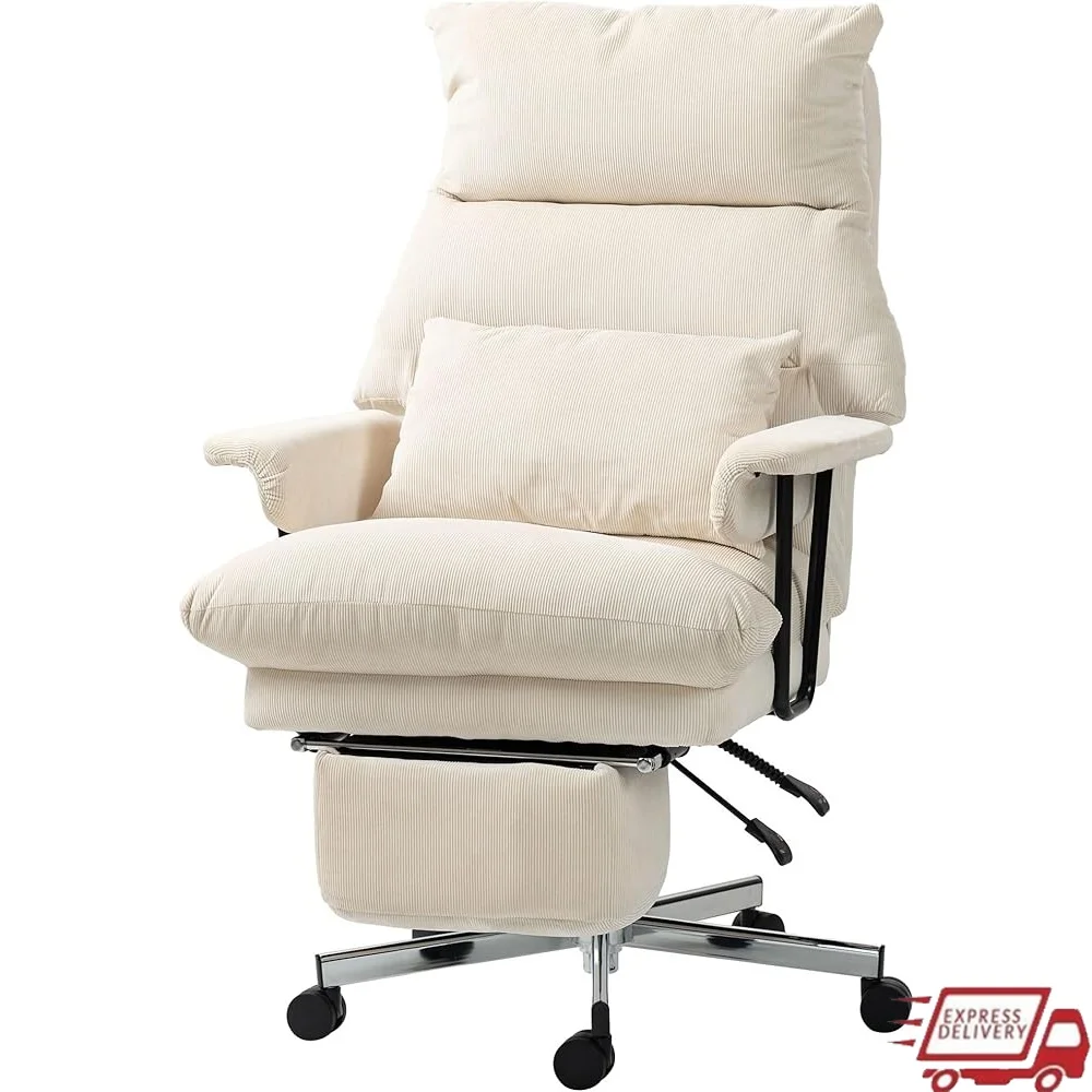 Overstuffed High Back Office Chair with Lumbar Support Reclining Footrest Comfortable Executive Desk Chair Home Office
Overstuffed High Back Office Chair with Lumbar Support Reclining Footrest Comfortable Executive Desk Chair Home Office