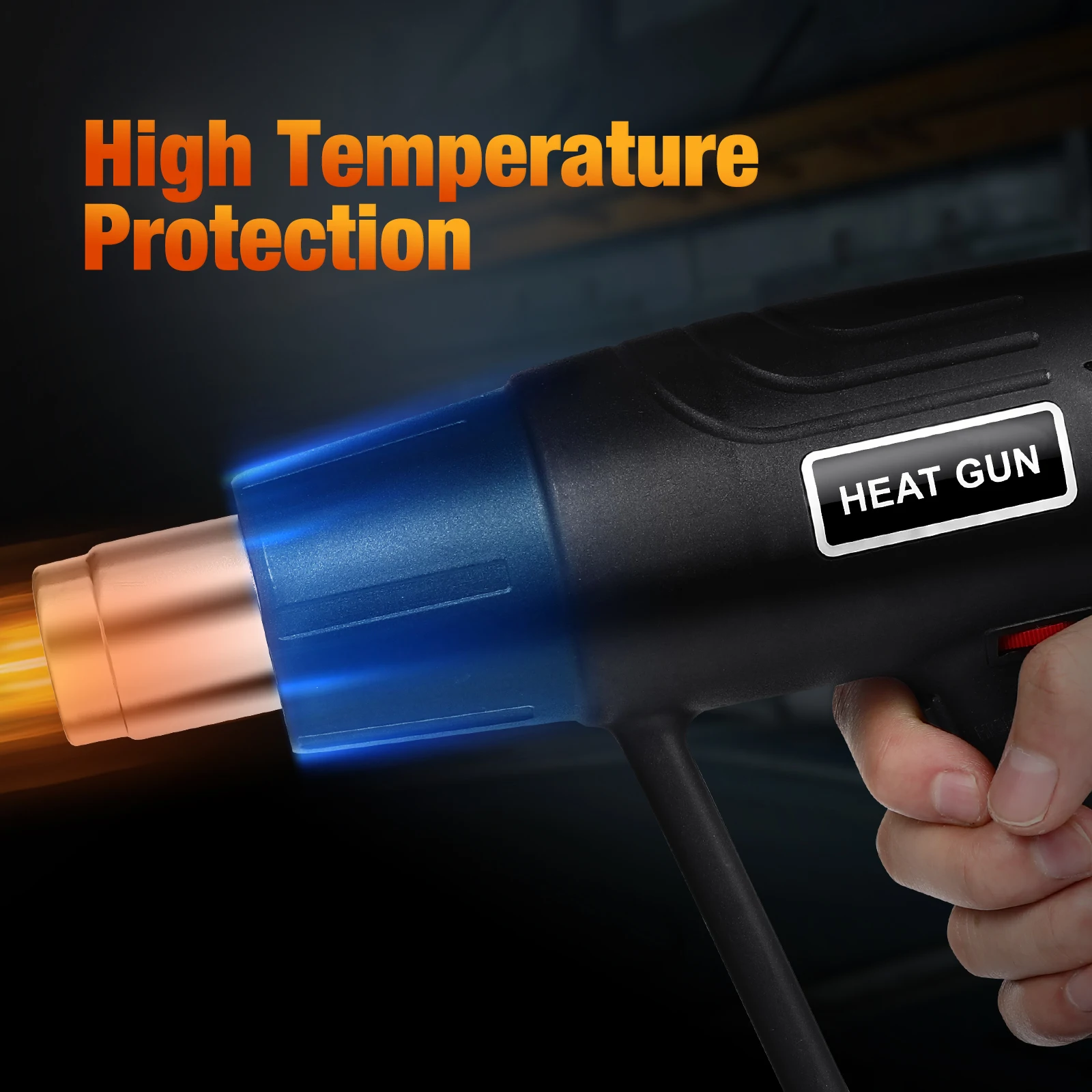 1500W Heat Gun Hot Air Blower Adjustable Temperature Electric Heater Welding Equipment Glass Protection Nozzles Reflector
1500W Heat Gun Hot Air Blower Adjustable Temperature Electric Heater Welding Equipment Glass Protection Nozzles Reflector