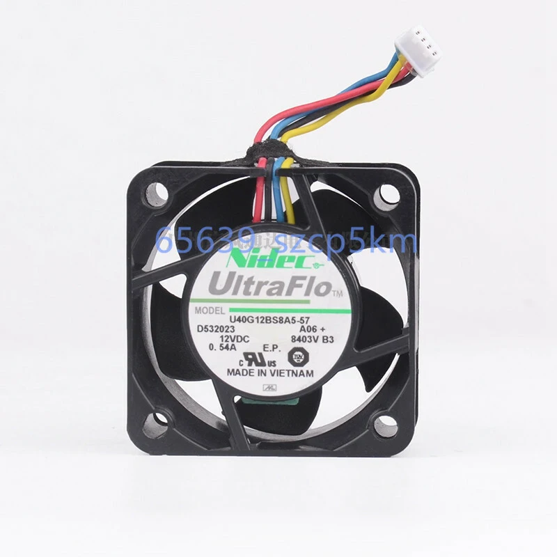 D For NIDEC U40G12BS8A5-57 12V 0.54A Fan 40*40*20mm 4Pin PWM Cooling Fan
D For NIDEC U40G12BS8A5-57 12V 0.54A Fan 40*40*20mm 4Pin PWM Cooling Fan