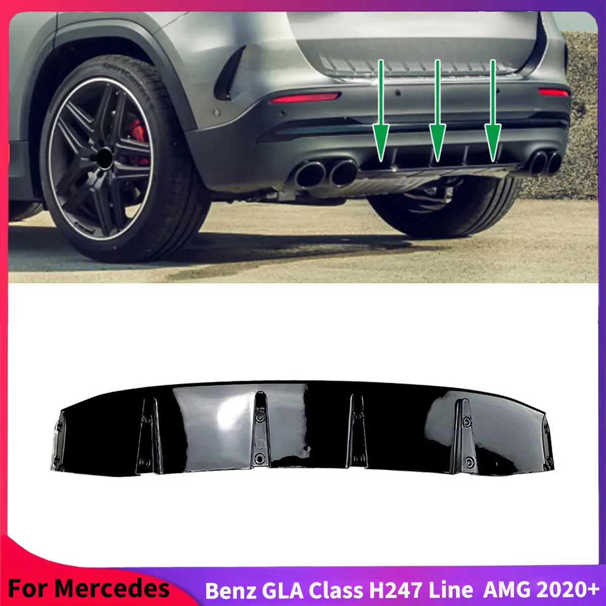 For Mercedes Benz GLA Class H247 Line AMG 2020+ Car Rear Bumper Lip Parts Lower Diffuser Spoiler Accessories Guard Board Tuning
For Mercedes Benz GLA Class H247 Line AMG 2020+ Car Rear Bumper Lip Parts Lower Diffuser Spoiler Accessories Guard Board Tuning
