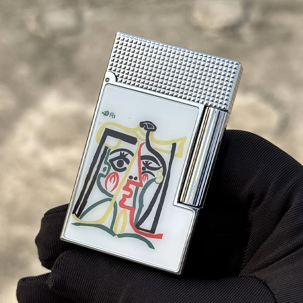 Gas Lighters Picasso Cling Sound Single Soft Fire Butane Gas Refillable Classic Lacquer Cigarette Tools for Gentleman
Gas Lighters Picasso Cling Sound Single Soft Fire Butane Gas Refillable Classic Lacquer Cigarette Tools for Gentleman