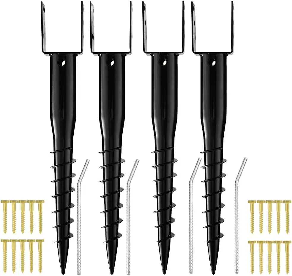 Heavy-Duty U-Model Ground Anchor, 27" Long for 4x4 Posts, Ideal for Mailbox and Fence Posts, 4-Pack
Heavy-Duty U-Model Ground Anchor, 27" Long for 4x4 Posts, Ideal for Mailbox and Fence Posts, 4-Pack