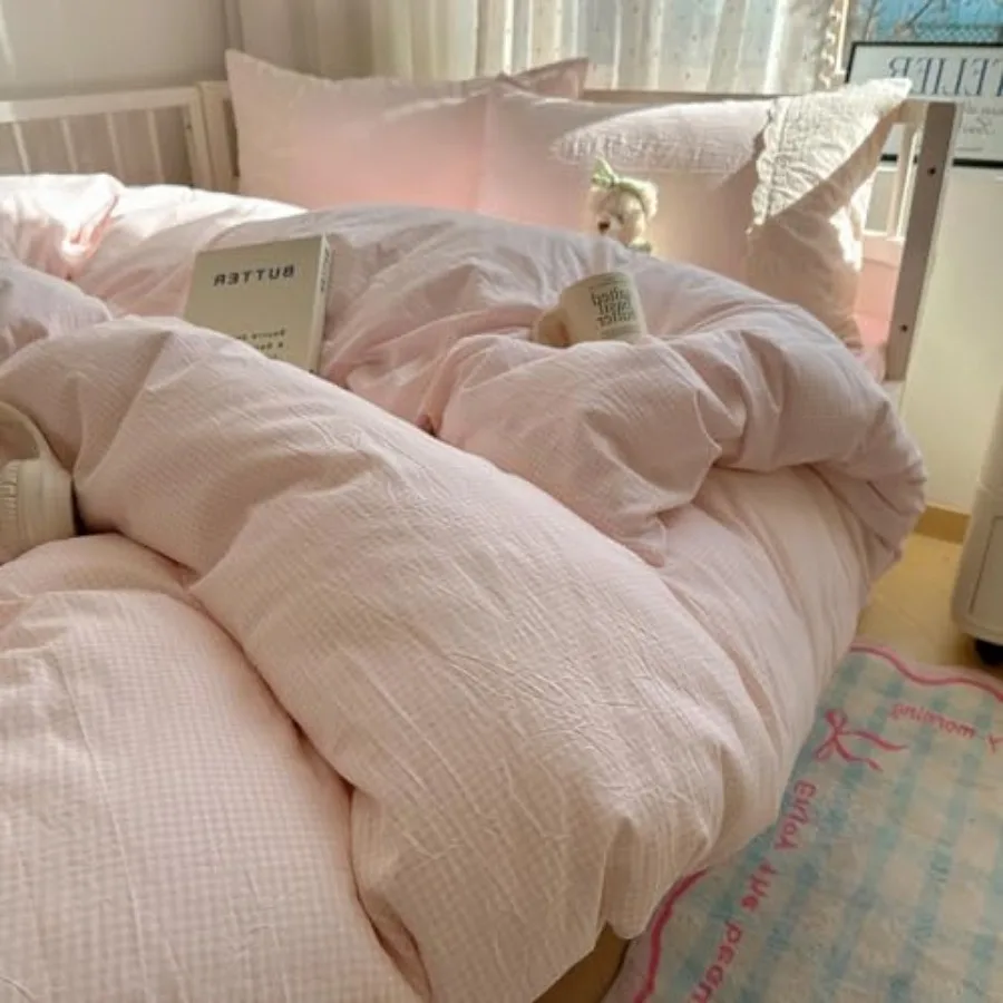 Full Duvet Cover et 3 Piece Bedding et imple Cozy Plaid Checkered Comforter Cover with Zipper Tie for Teen Girl
Full Duvet Cover et 3 Piece Bedding et imple Cozy Plaid Checkered Comforter Cover with Zipper Tie for Teen Girl