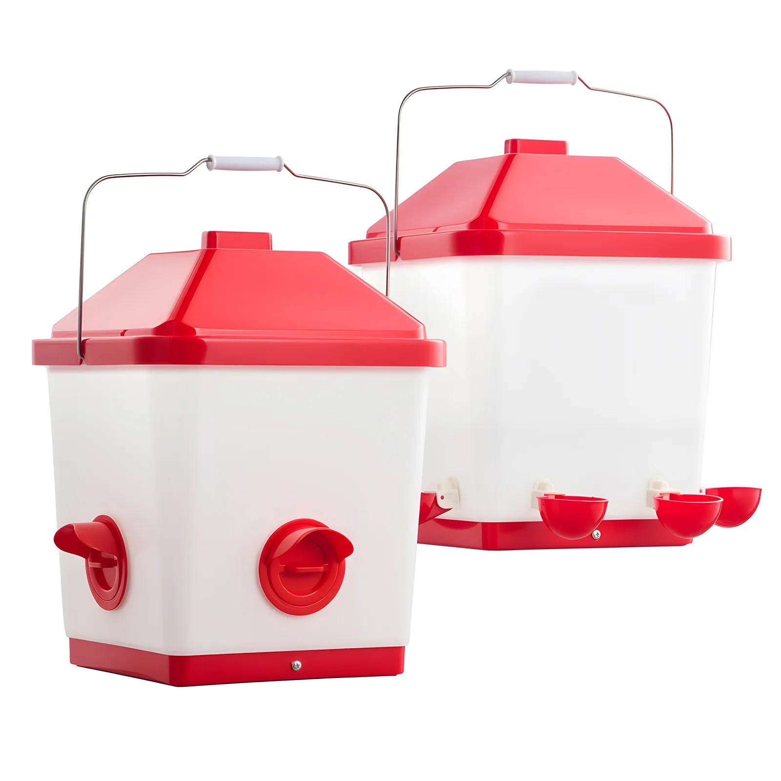 Automatic Poultry Feeding & Watering Set, 5 Gal Capacity, 40 lbs Feeder
Automatic Poultry Feeding & Watering Set, 5 Gal Capacity, 40 lbs Feeder
