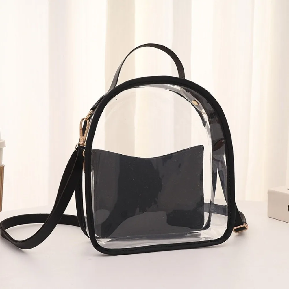 Fashion PVC Transparent Backpack Transparent Waterproof Jelly Shoulder Bag Zipper Clear Crossbody Bag Unisex
Fashion PVC Transparent Backpack Transparent Waterproof Jelly Shoulder Bag Zipper Clear Crossbody Bag Unisex